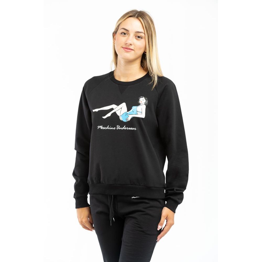 Moschino Black Cotton Sweatshirt Moschino