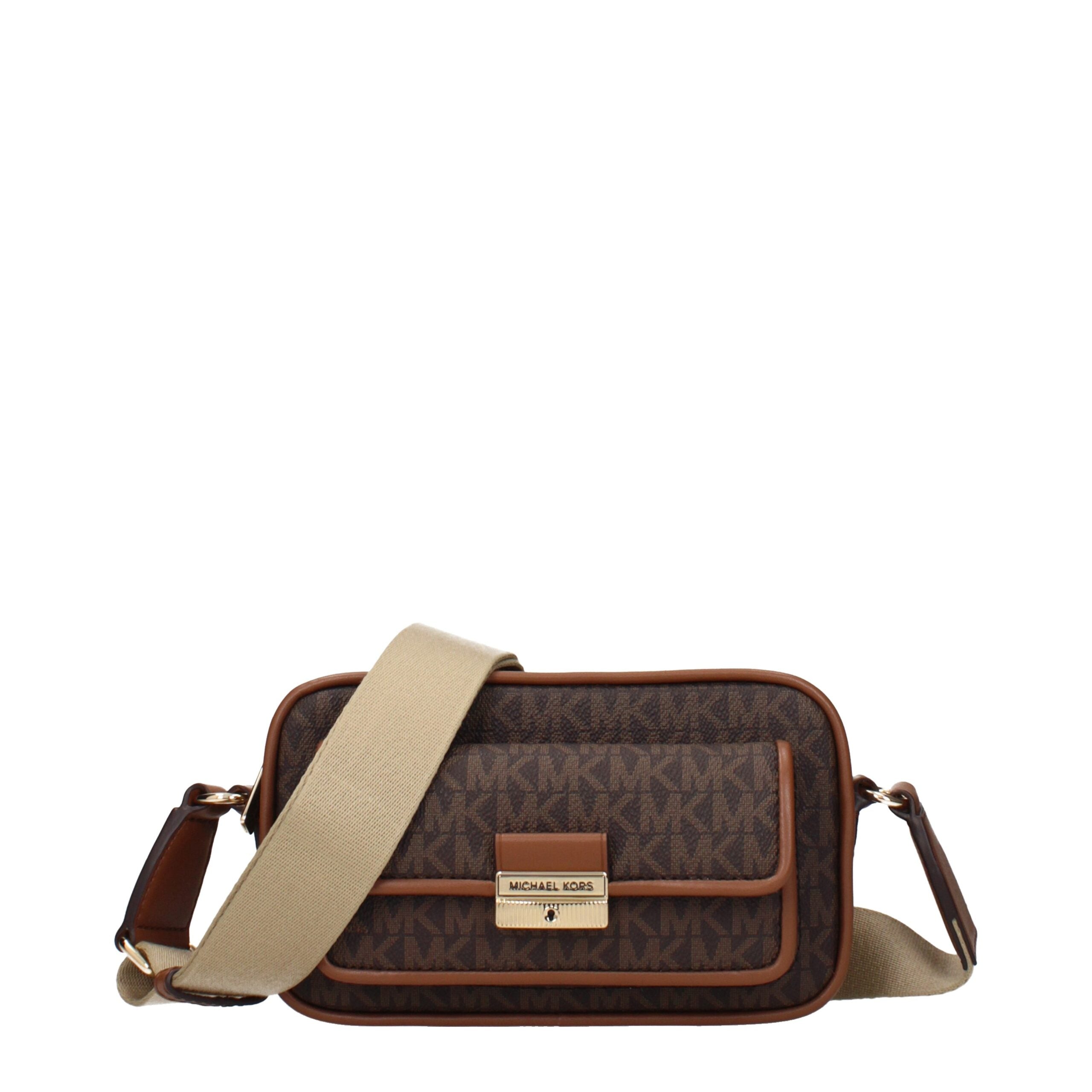 Michael Kors Brown Fabric Crossbody Bag Michael Kors
