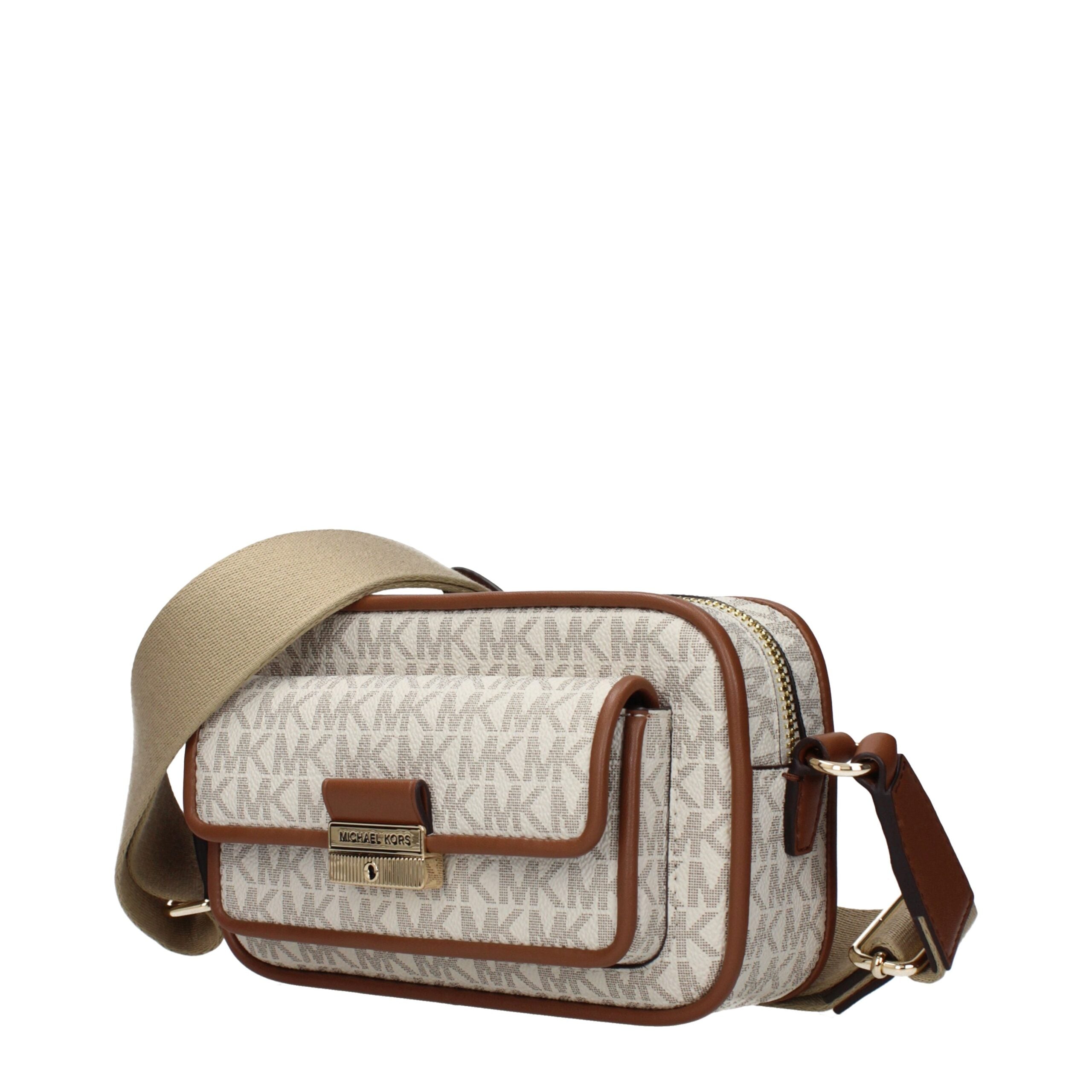 Michael Kors Beige Fabric Crossbody Bag Michael Kors