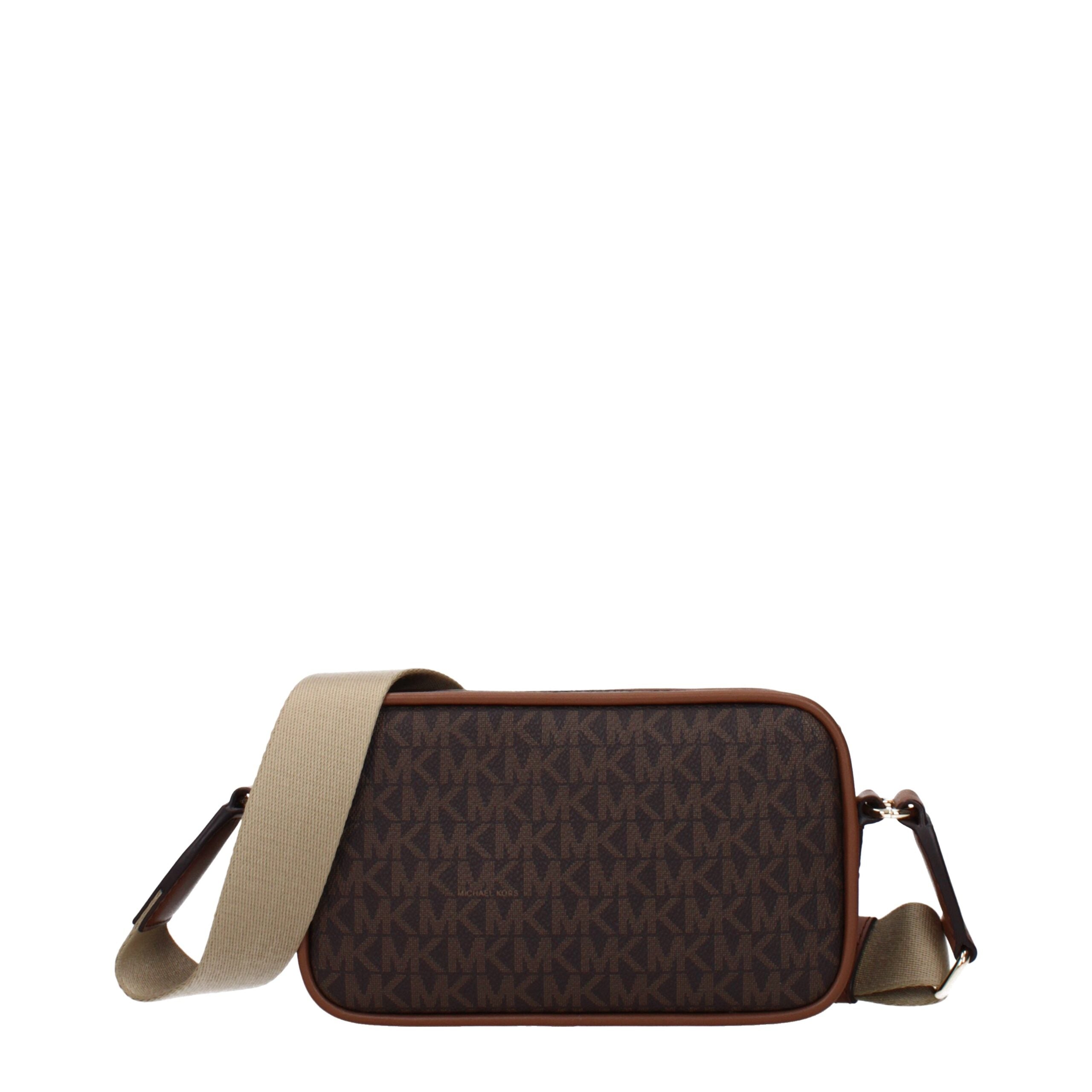 Michael Kors Brown Fabric Crossbody Bag Michael Kors