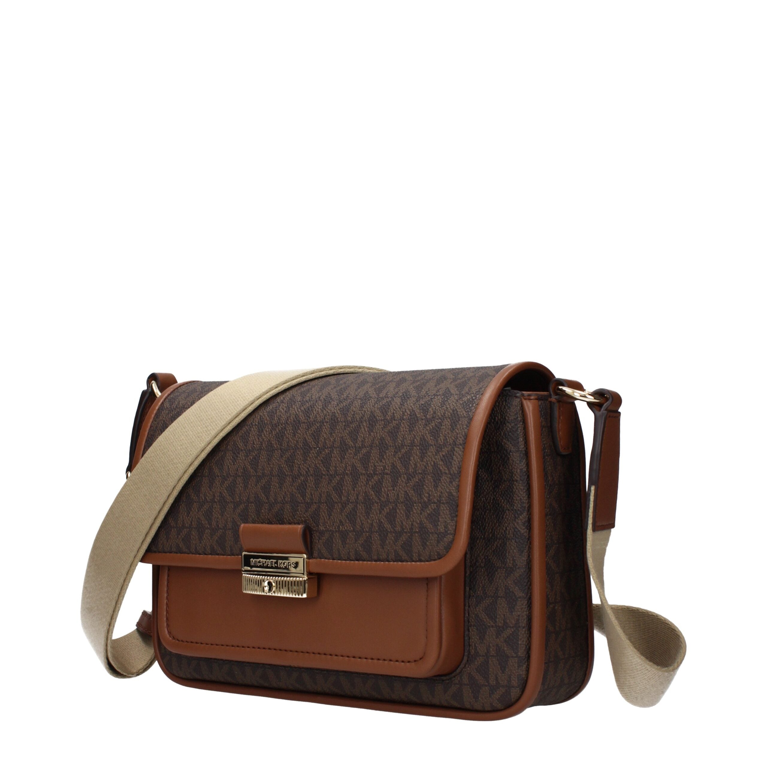 Michael Kors Brown Fabric Crossbody Bag Michael Kors