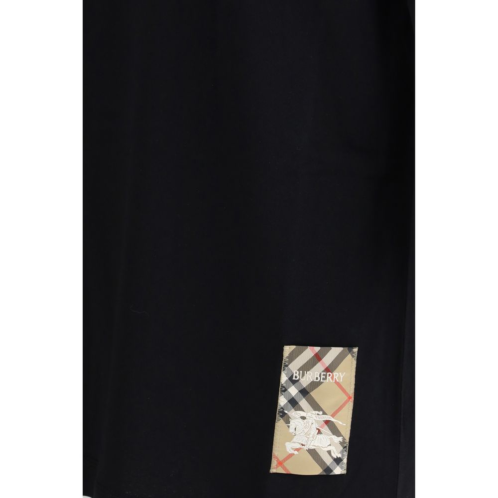 Burberry Black Cotton T-Shirt Burberry