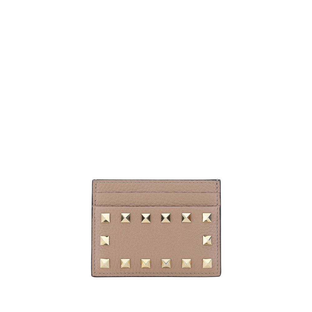 Valentino Garavani Beige Calf Leather Bos Taurus Wallet Valentino Garavani