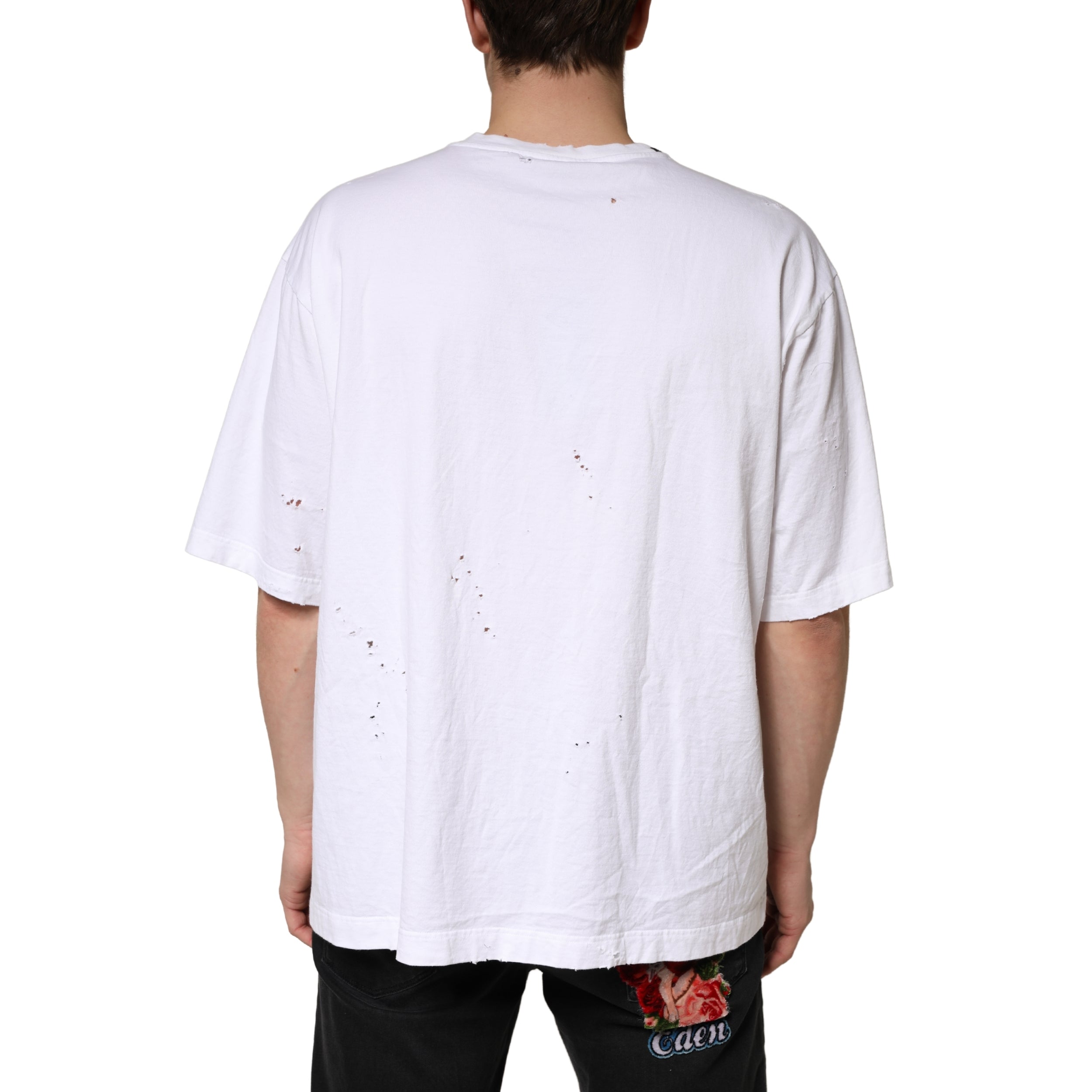 Dolce & Gabbana White Cotton Crewneck Short Sleeve T-Shirt Dolce & Gabbana