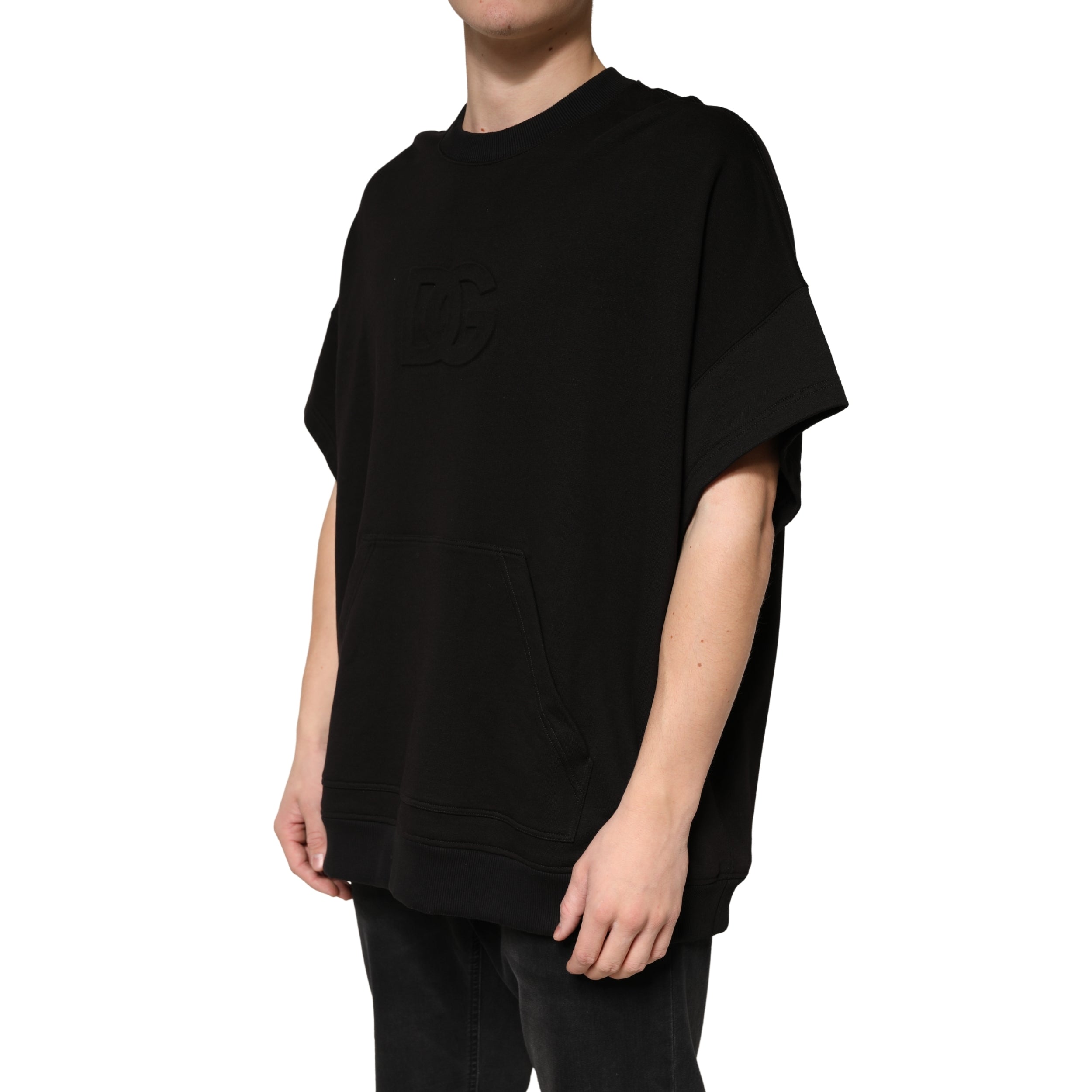 Dolce & Gabbana Black Cotton Crewneck Short Sleeve T-Shirt Dolce & Gabbana