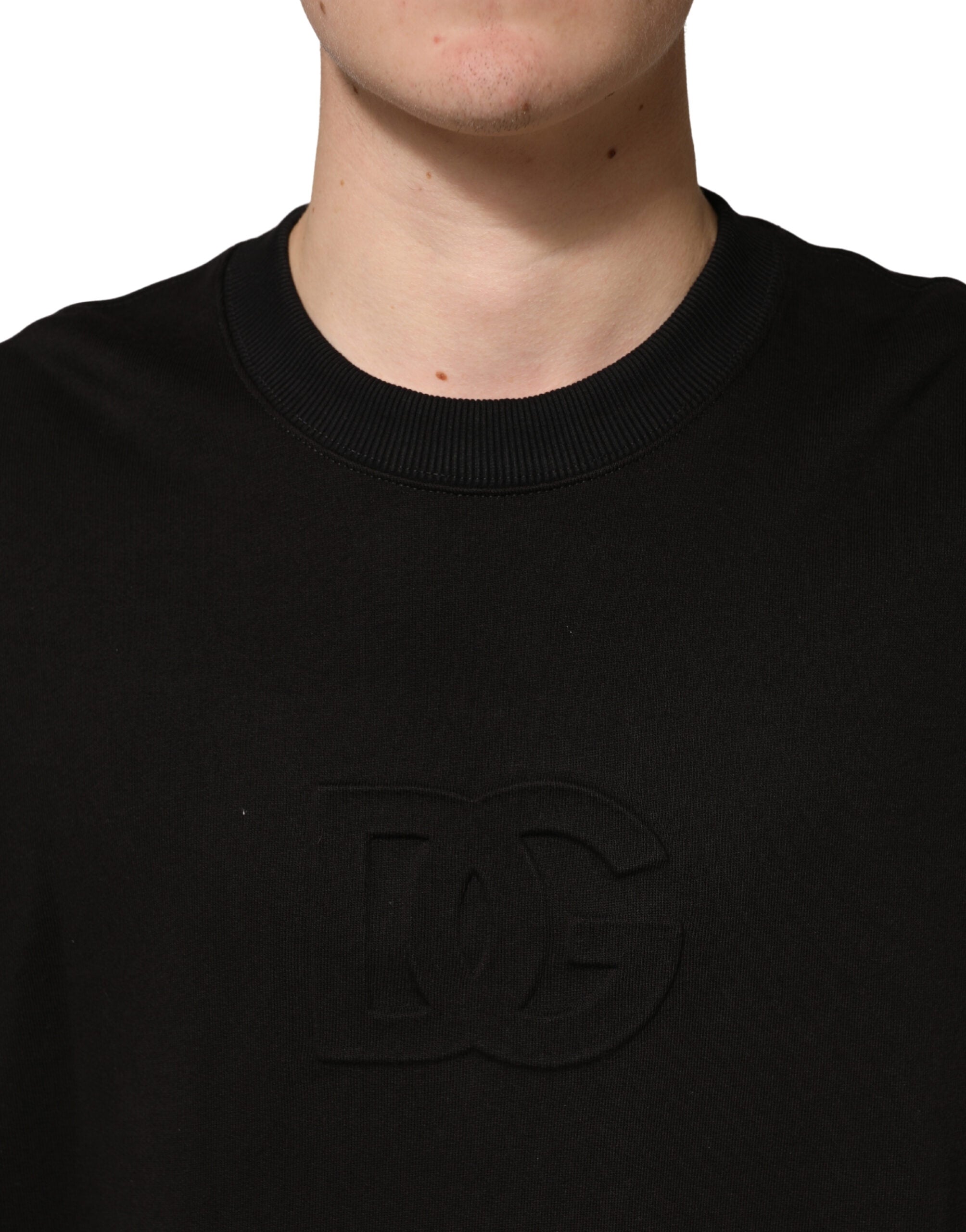 Dolce & Gabbana Black Cotton Crewneck Short Sleeve T-Shirt Dolce & Gabbana