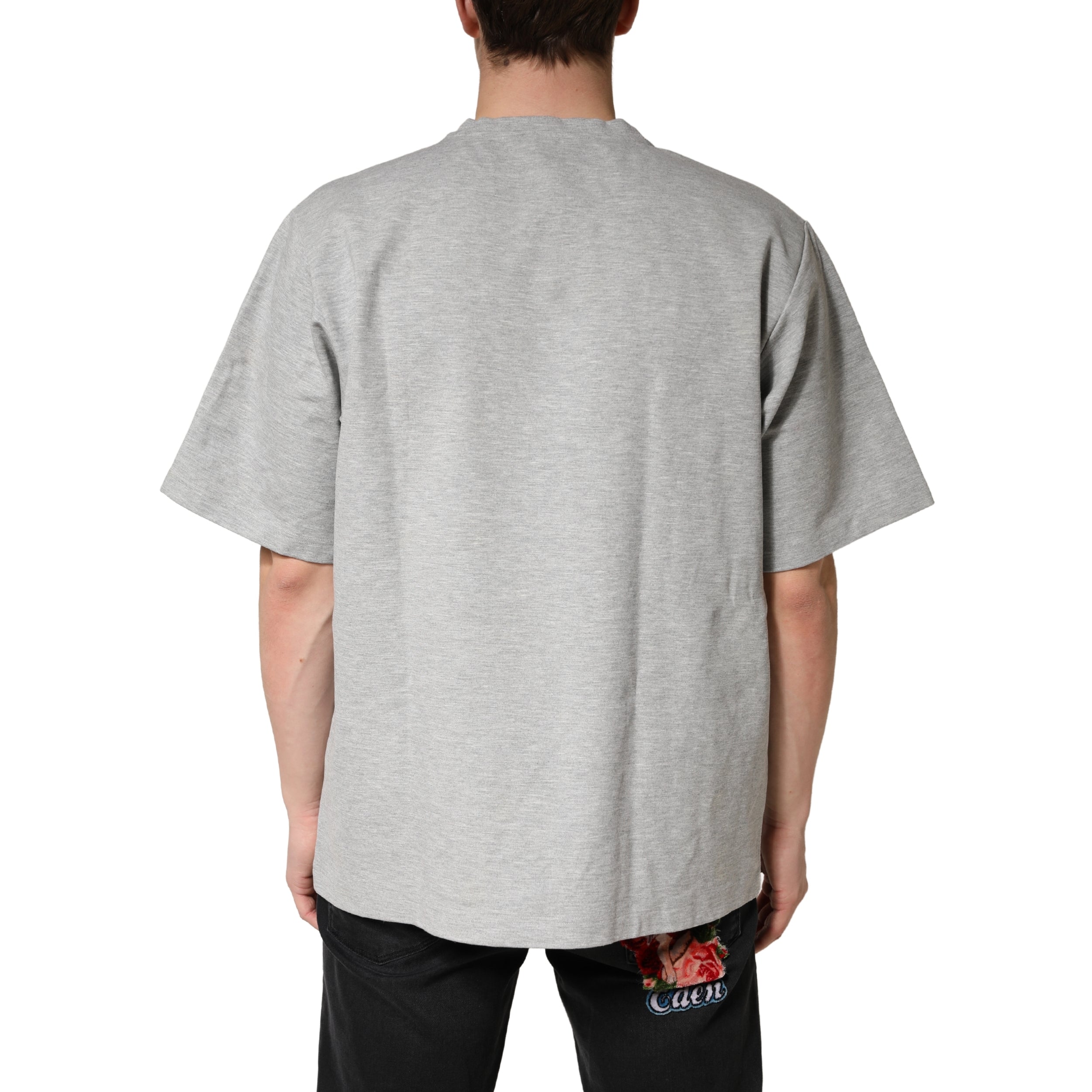Dolce & Gabbana Grey Cotton Crewneck Short Sleeve T-Shirt Dolce & Gabbana