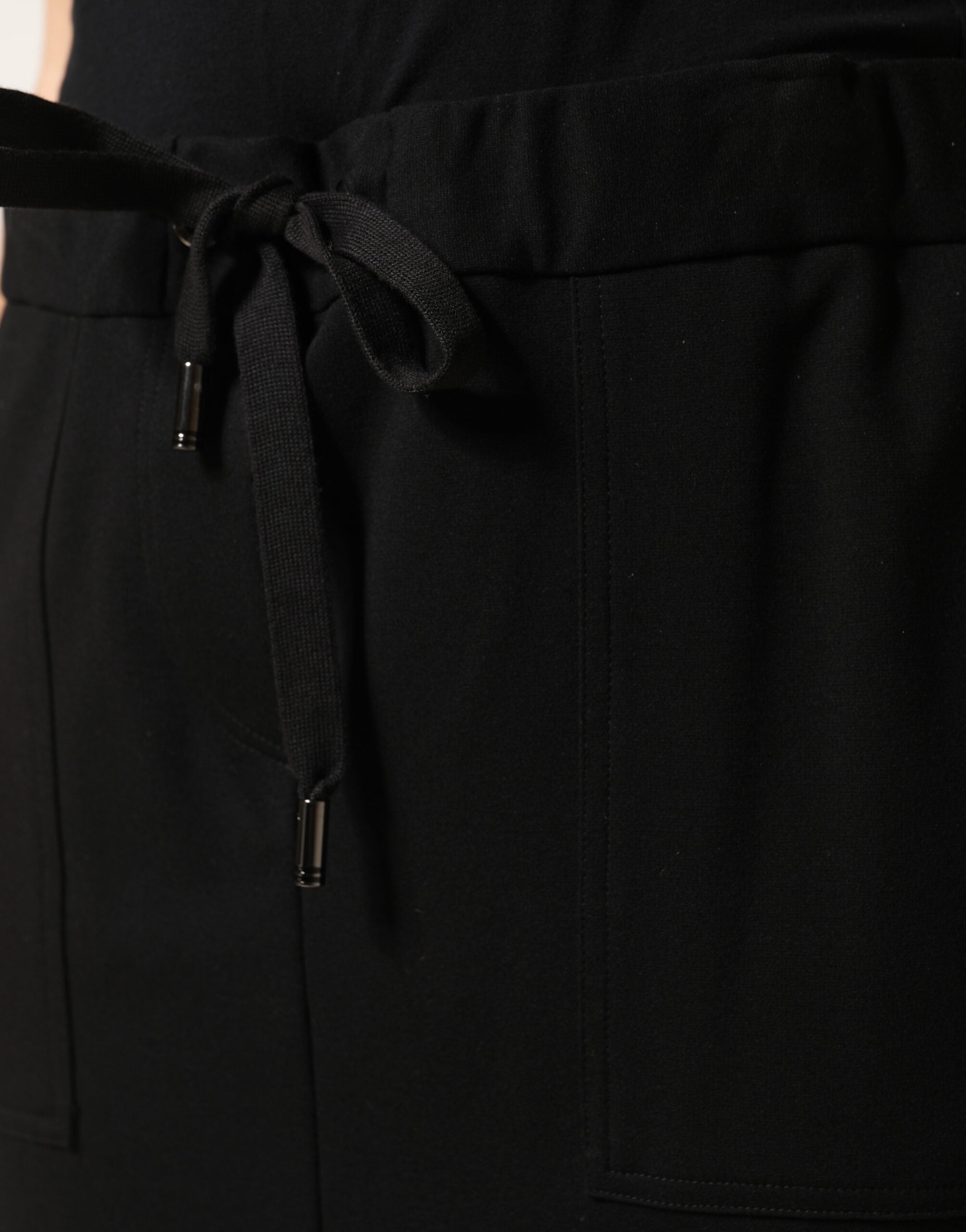 Dolce & Gabbana Black Cotton Drawstring Long Maxi Cargo Skirt Dolce & Gabbana