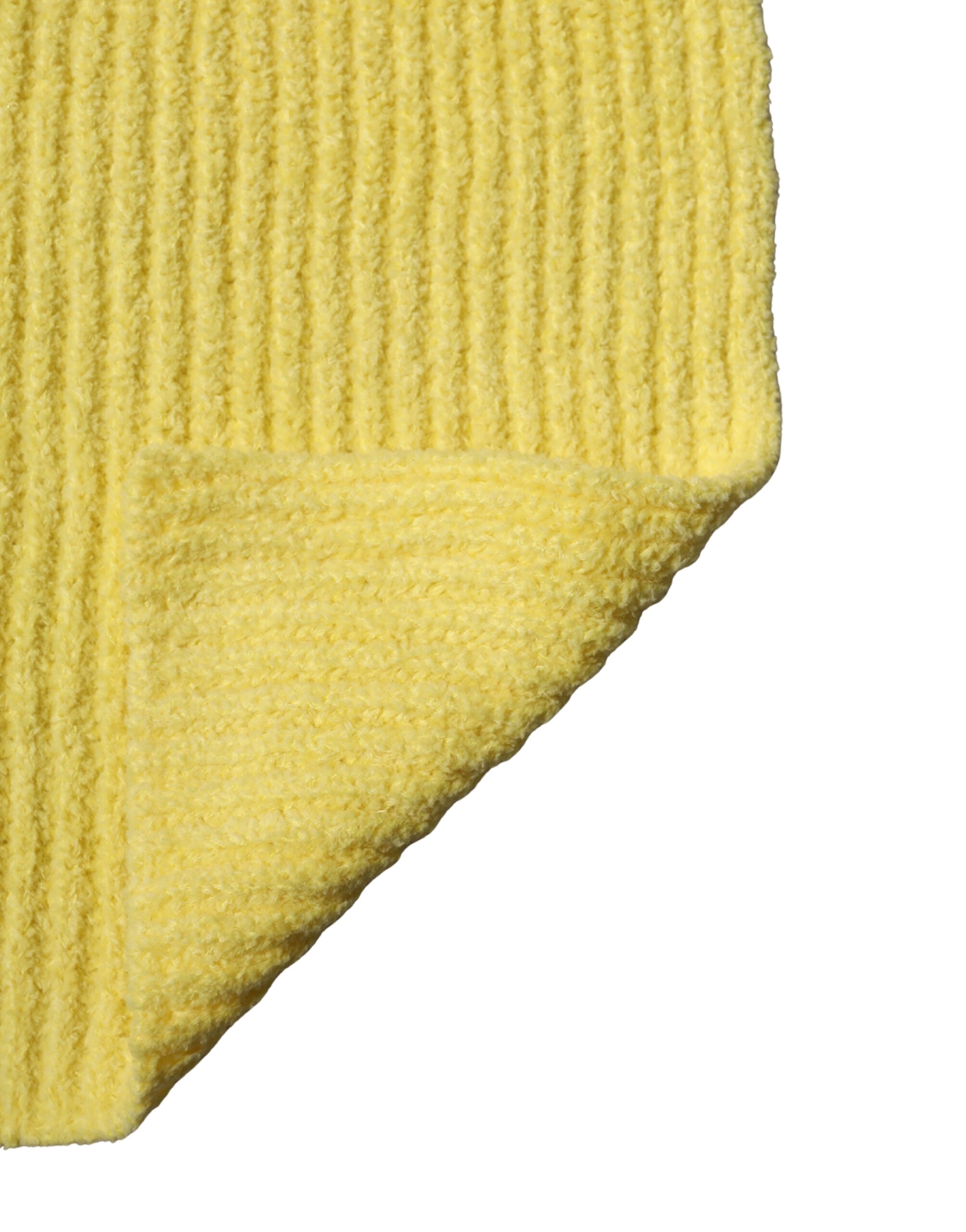 Dolce & Gabbana Yellow Cotton Knitted Neck Foulard 270cm x 31cm  Men Scarf Dolce & Gabbana