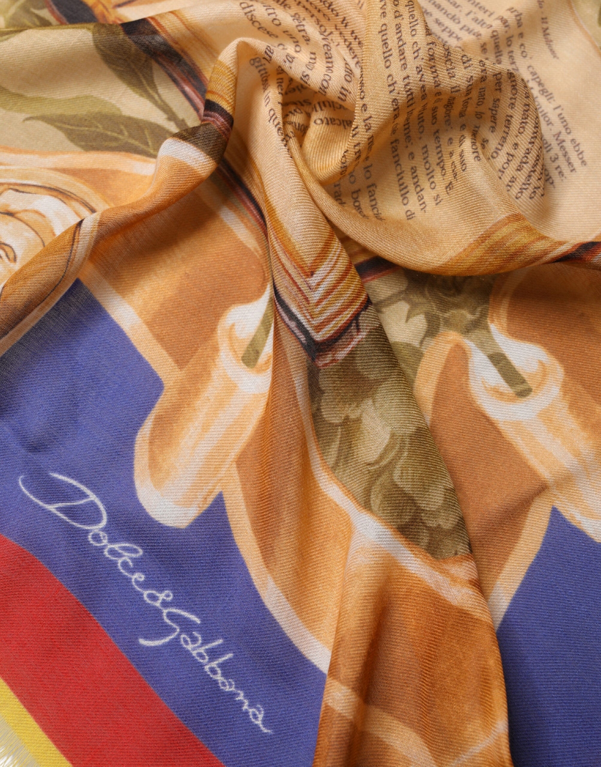 Dolce & Gabbana Multicolor Italy China Shawl Wrap 140cm x 130cm  Scarf Dolce & Gabbana
