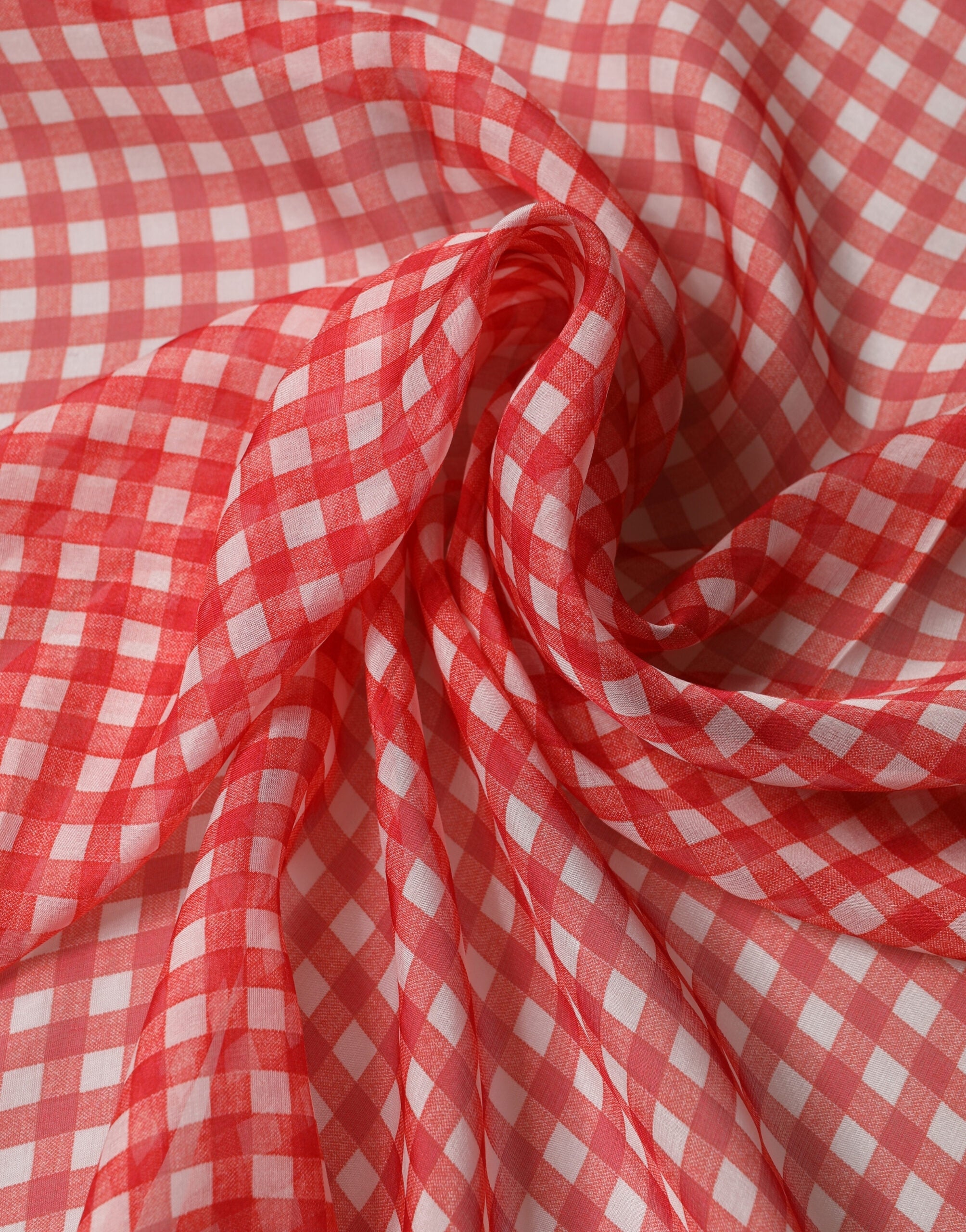 Dolce & Gabbana White Red Check Silk Wrap Foulard 140cm x 136cm Scarf Dolce & Gabbana