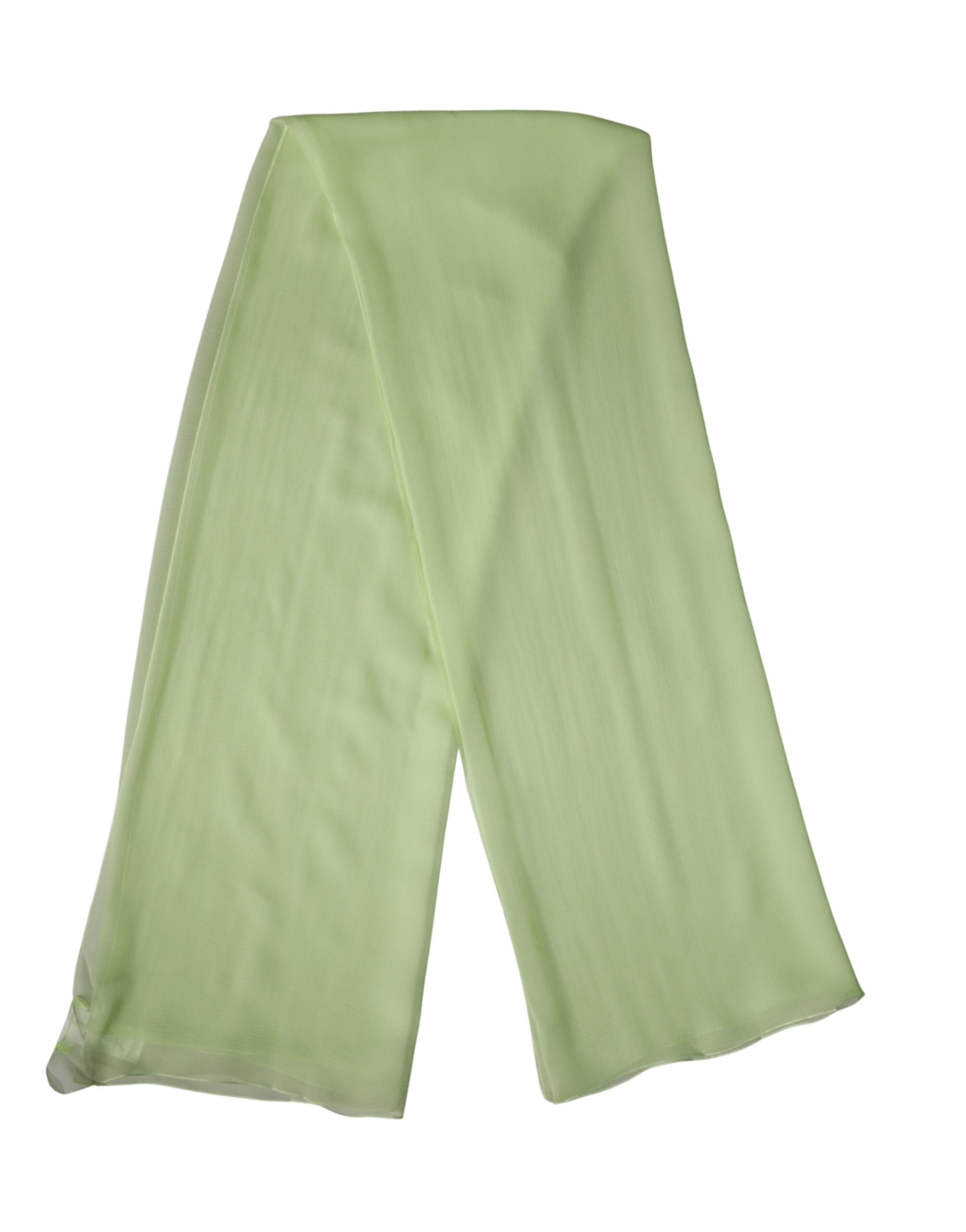 Dolce & Gabbana Light Green Silk Neck Wrap Stole 200cm x 134cm Scarf Dolce & Gabbana