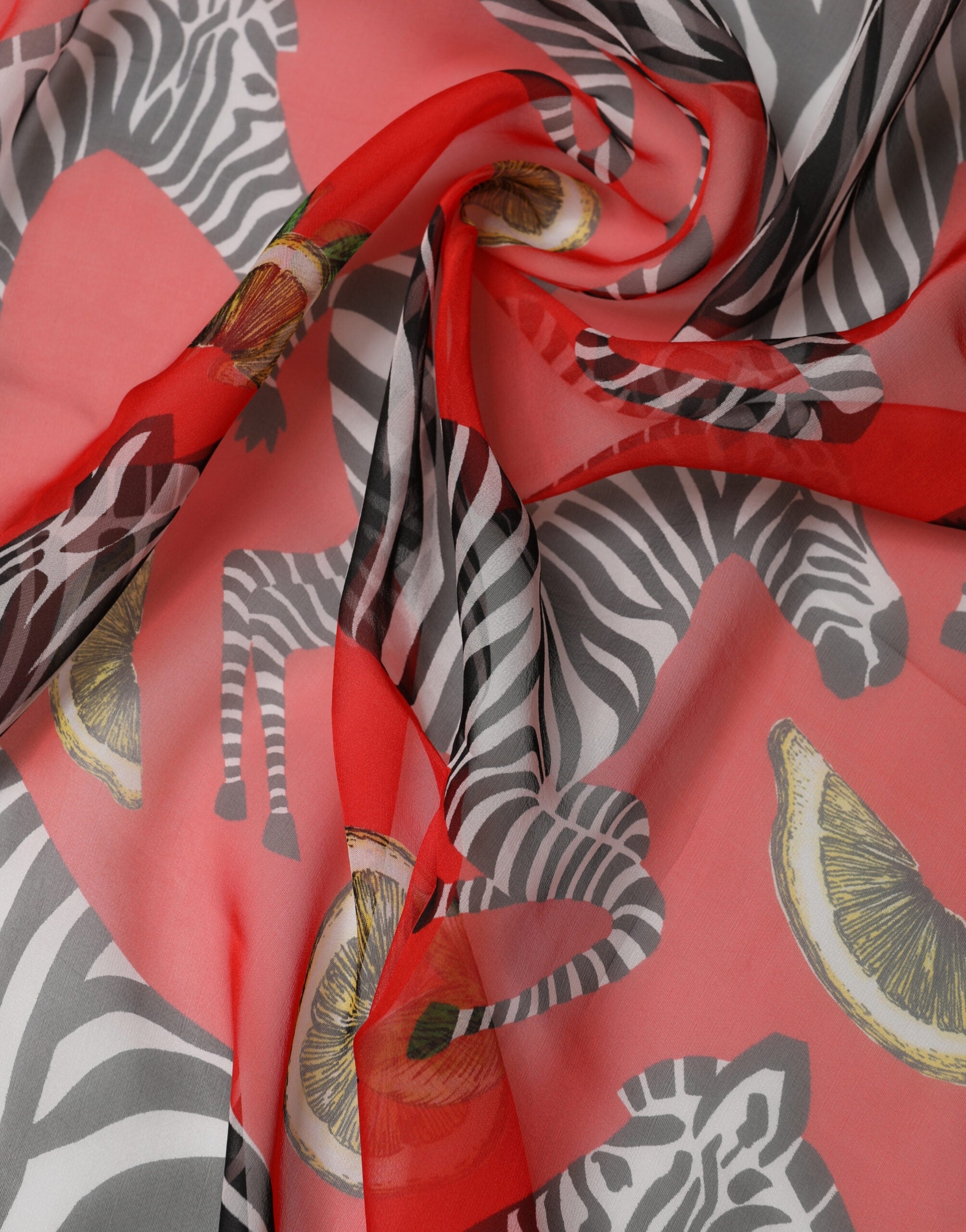 Dolce & Gabbana Red Zebra Print Silk Wrap Shawl Stole 200cm x 132cm Scarf Dolce & Gabbana