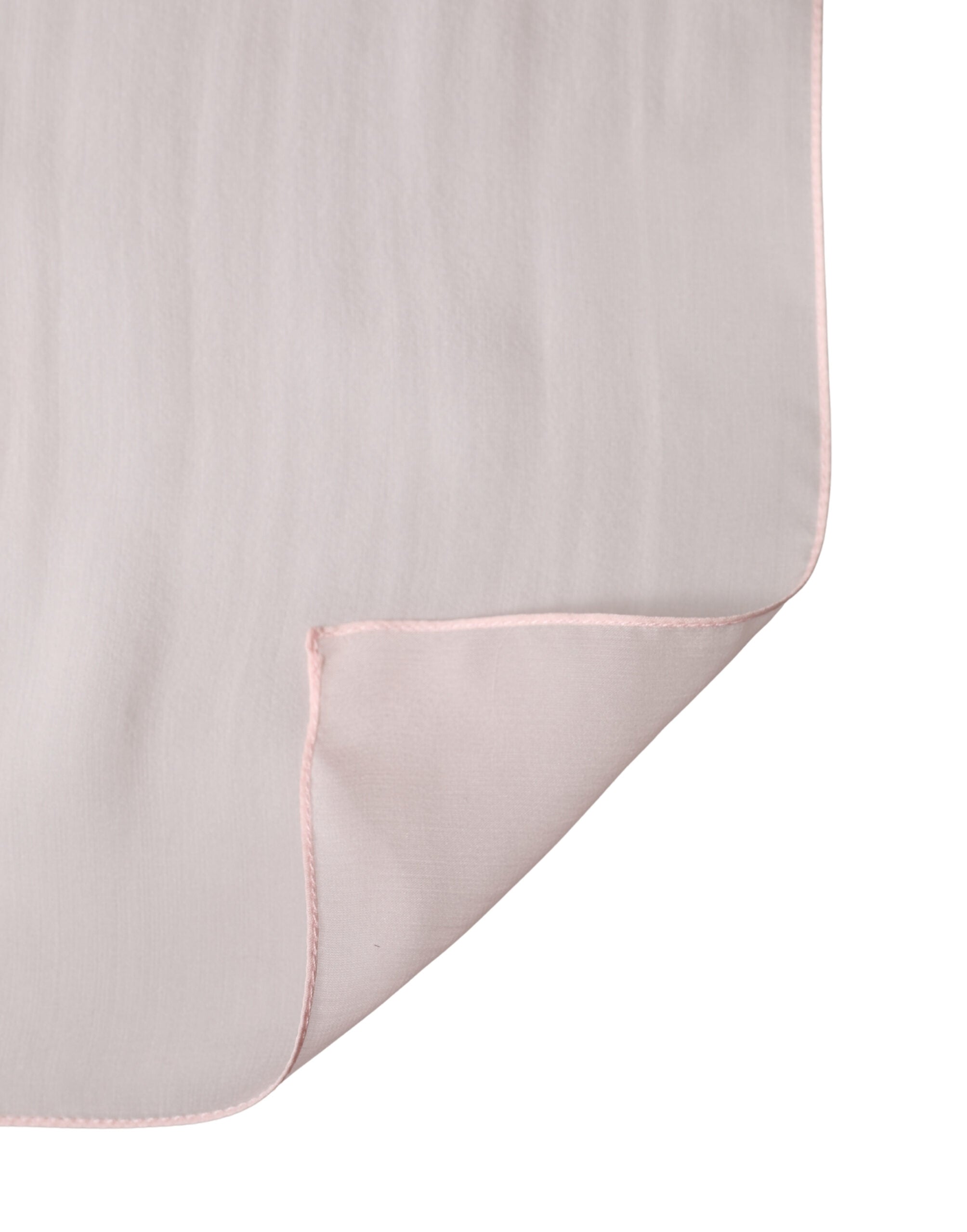 Dolce & Gabbana Light Pink Silk Neck Wrap Foulard 91.5cm x 88cm Scarf Dolce & Gabbana
