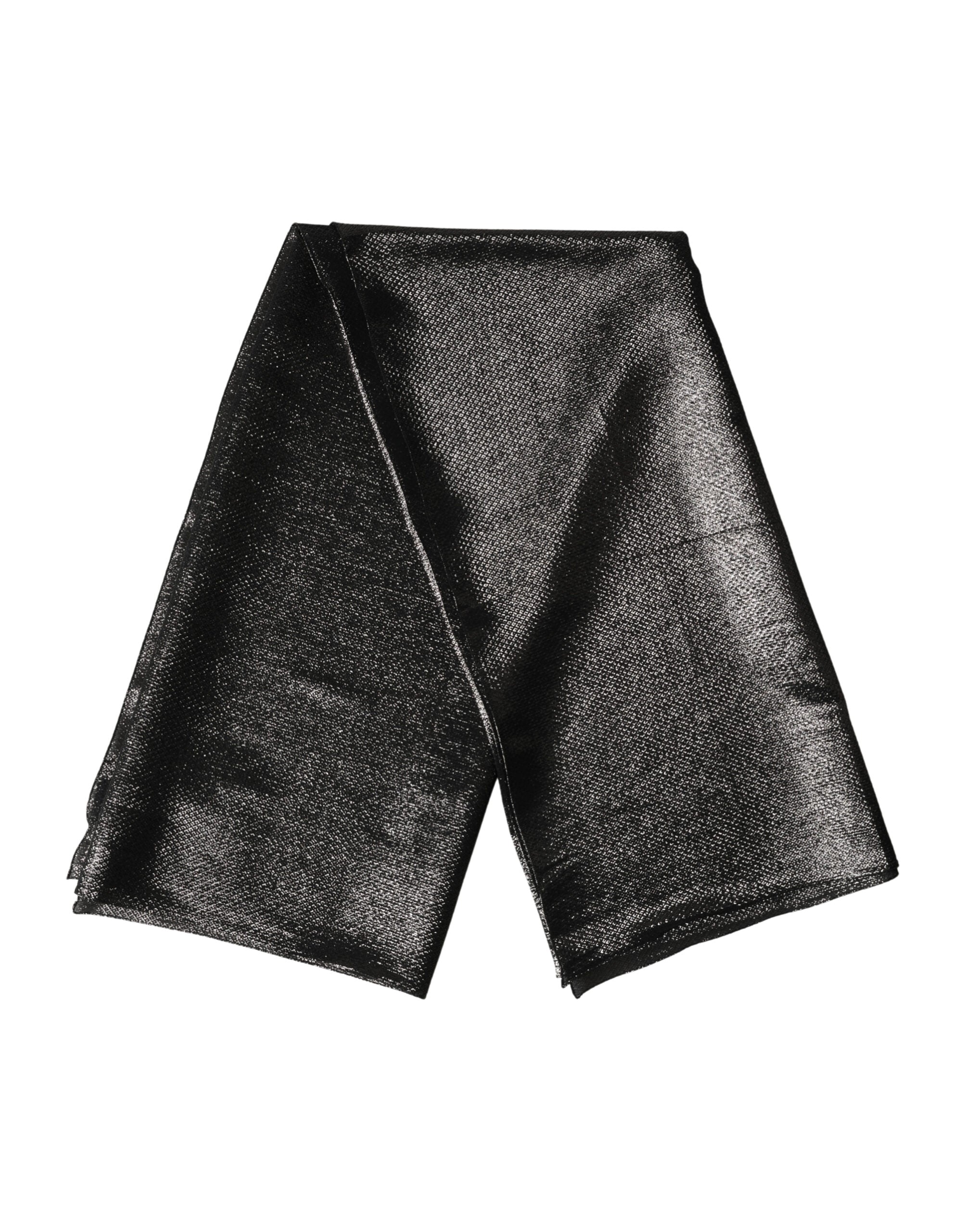 Dolce & Gabbana Black Silk Square Wrap Shawl Foulard 122cm x 120cm  Scarf Dolce & Gabbana