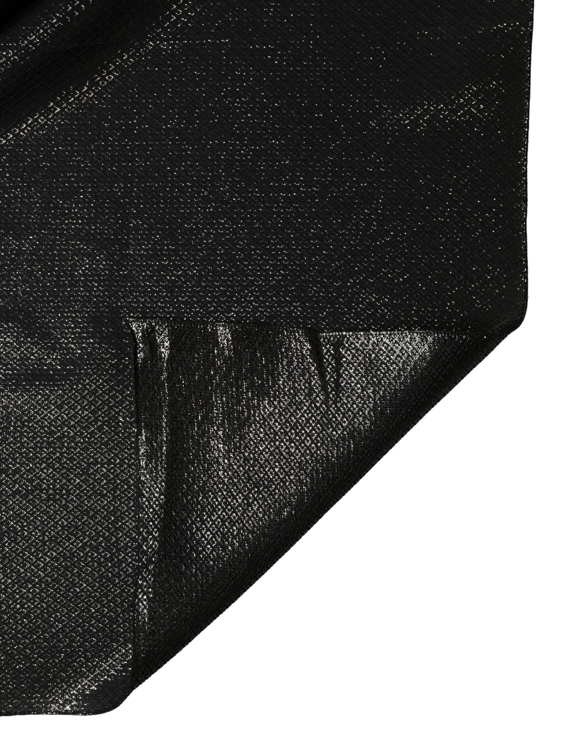 Dolce & Gabbana Black Silk Square Wrap Shawl Foulard 122cm x 120cm  Scarf Dolce & Gabbana
