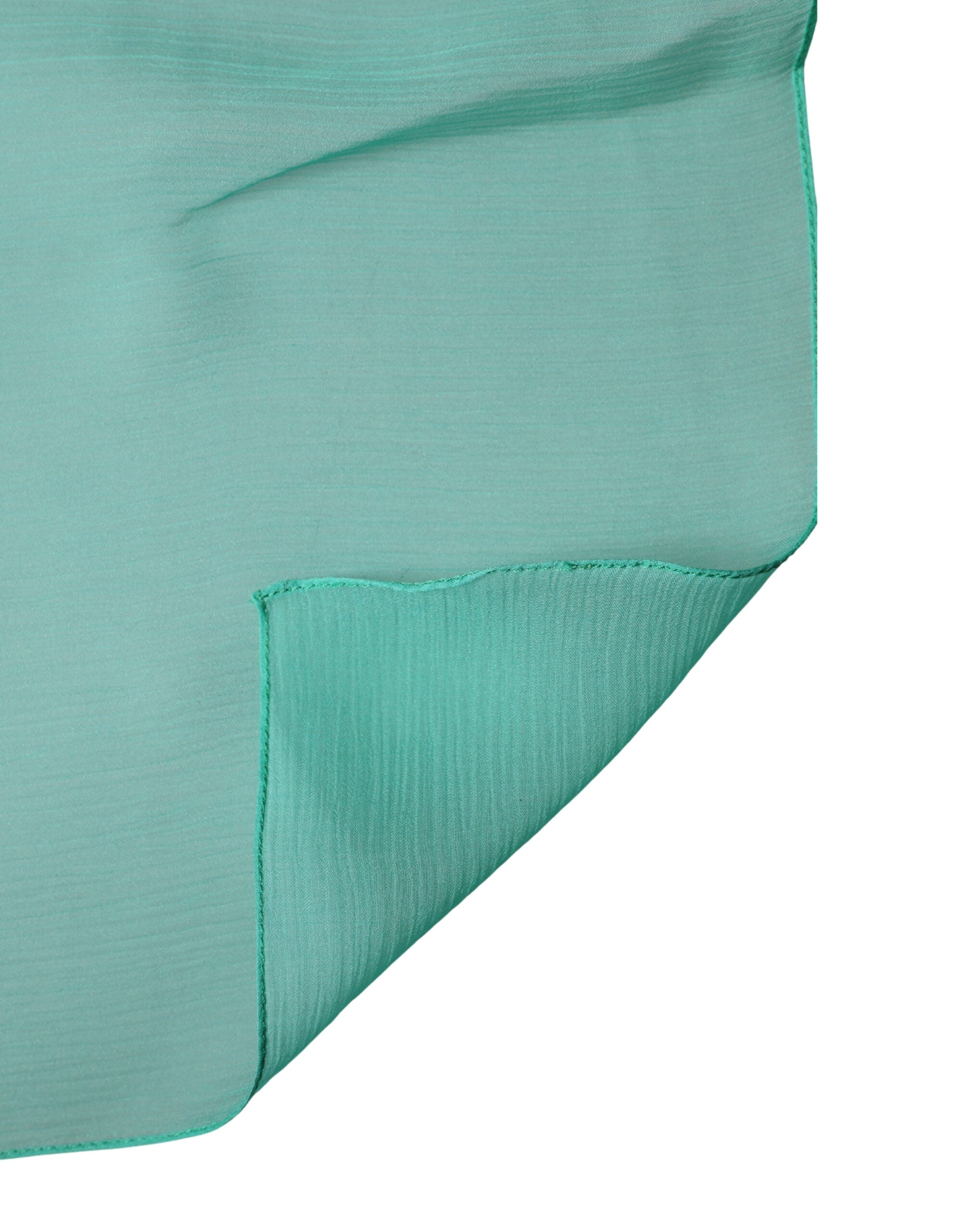Dolce & Gabbana Light Green Silk Neck Wrap Foulard 131cm x 126.5cm Scarf Dolce & Gabbana