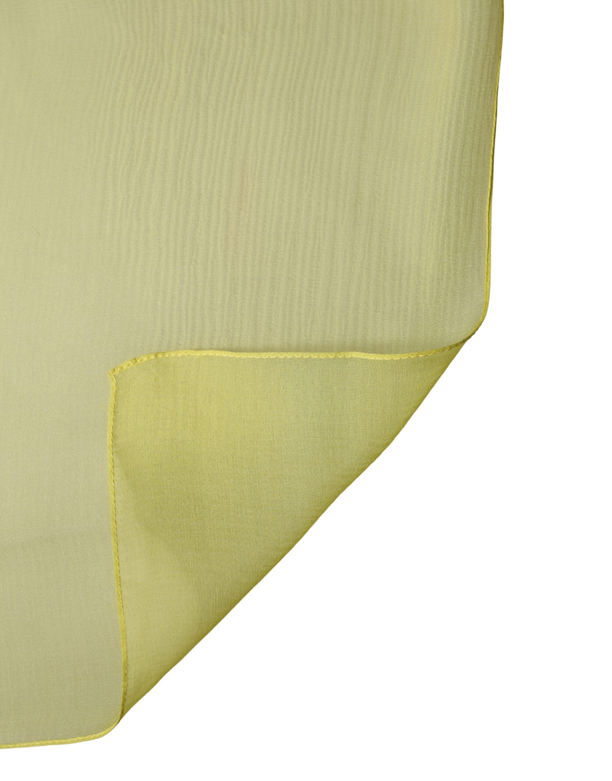Dolce & Gabbana Yellow Silk Neck Wrap Shawl Foulard 120cm x 117cm Scarf Dolce & Gabbana