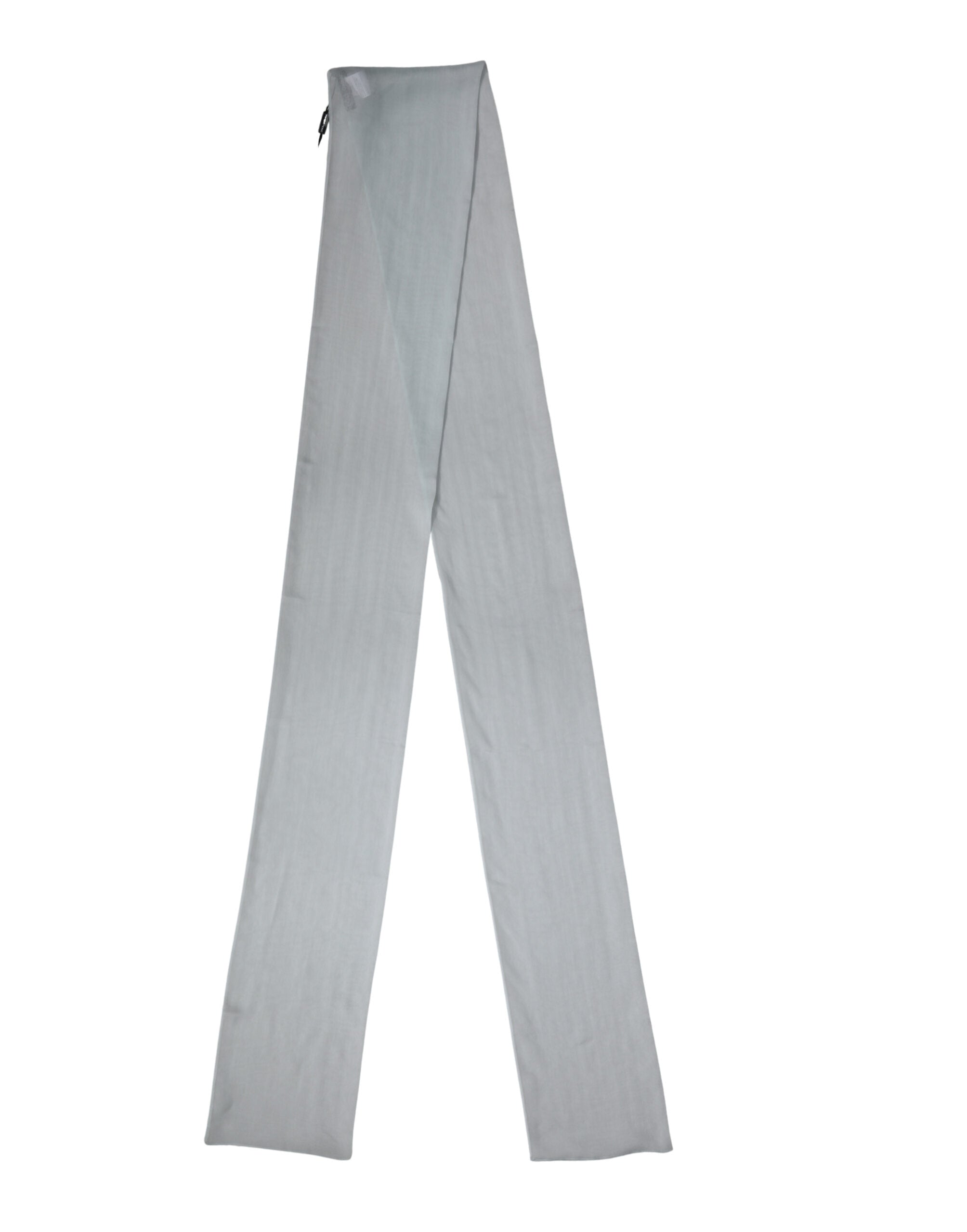 Dolce & Gabbana Light Blue Silk Sash Wrap Foulard 294.5cm x 19cm Scarf Dolce & Gabbana