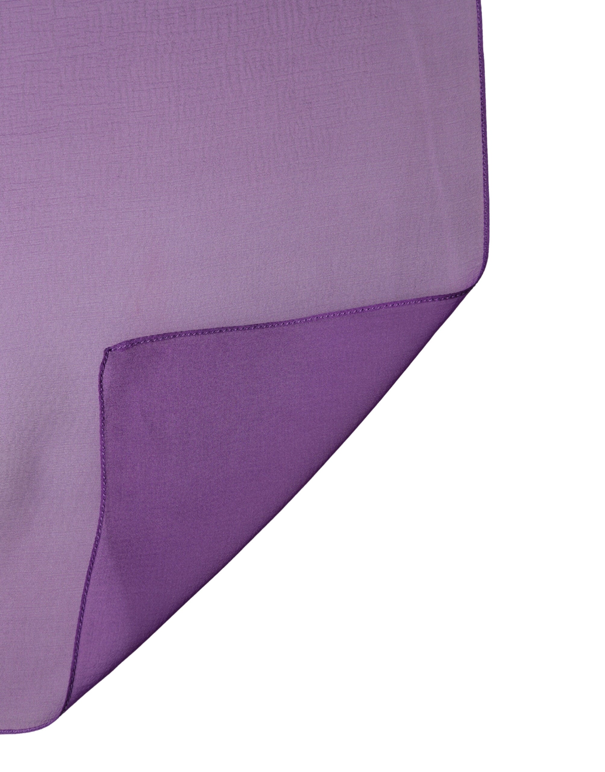 Dolce & Gabbana Purple Silk Neck Wrap Shawl Foulard 134cm x 131cm  Scarf Dolce & Gabbana