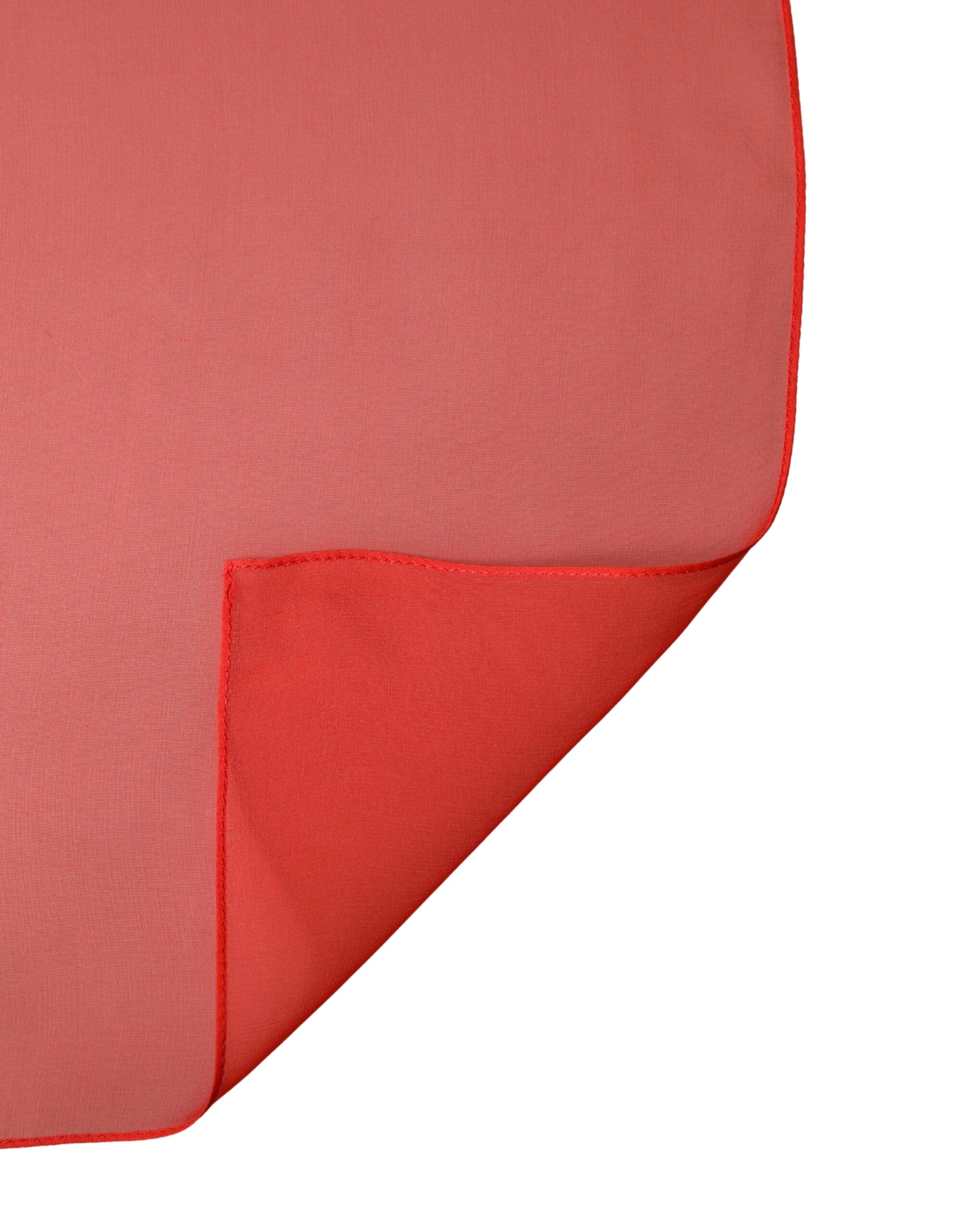 Dolce & Gabbana Red Silk Neck Wrap Shawl Foulard 133cm x 129cm  Scarf Dolce & Gabbana