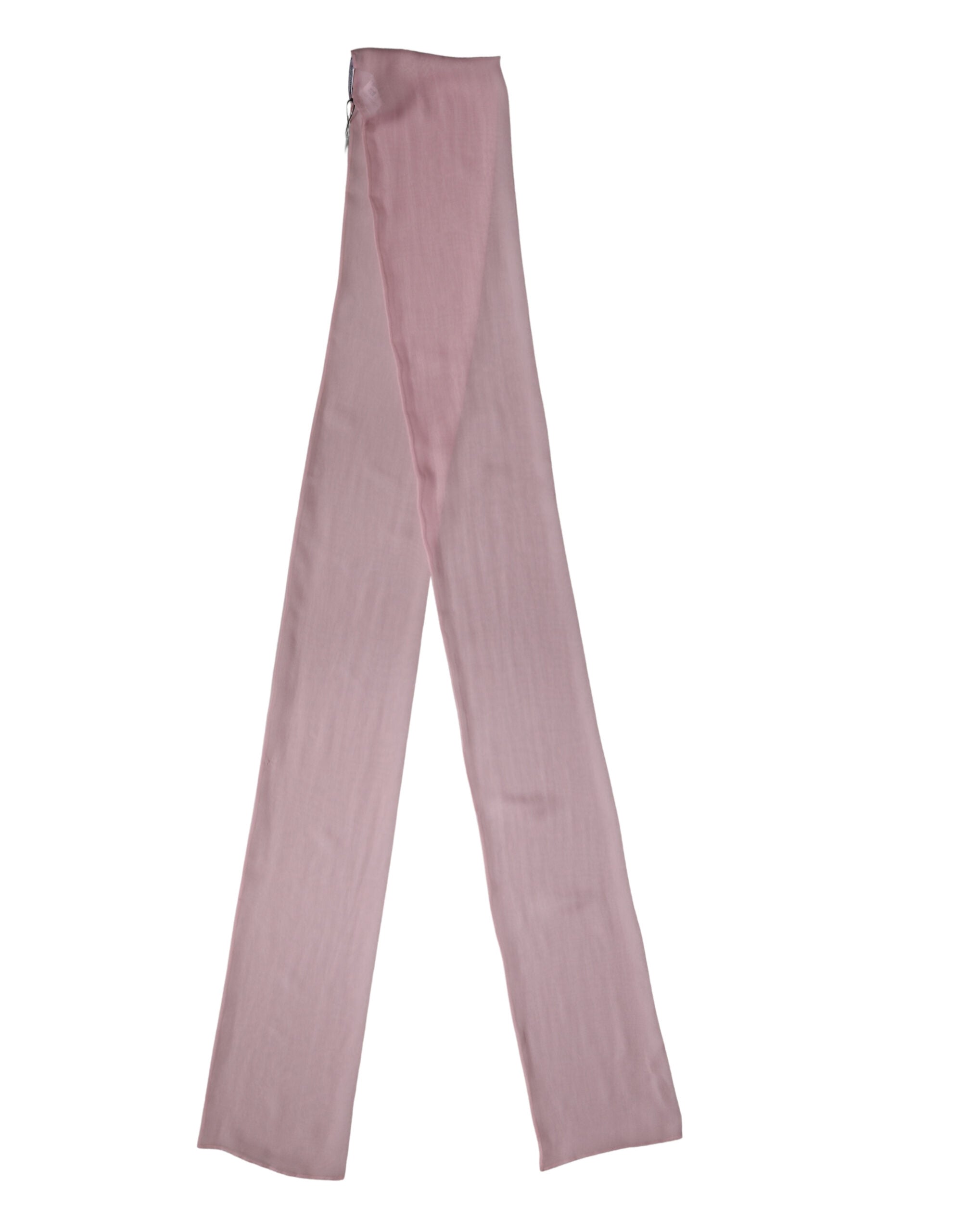 Dolce & Gabbana Pink Silk Sash Wrap Shawl Foulard 291cm x 19cm Scarf Dolce & Gabbana