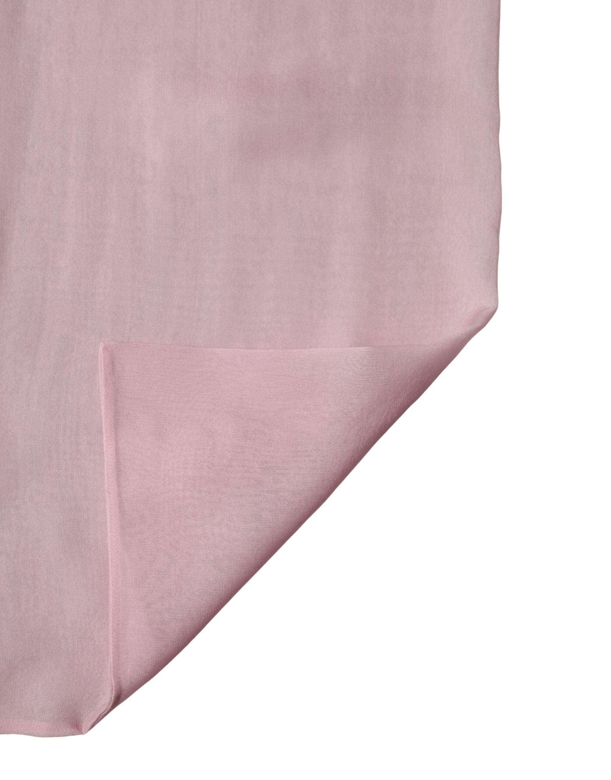 Dolce & Gabbana Pink Silk Sash Wrap Shawl Foulard 291cm x 19cm Scarf Dolce & Gabbana