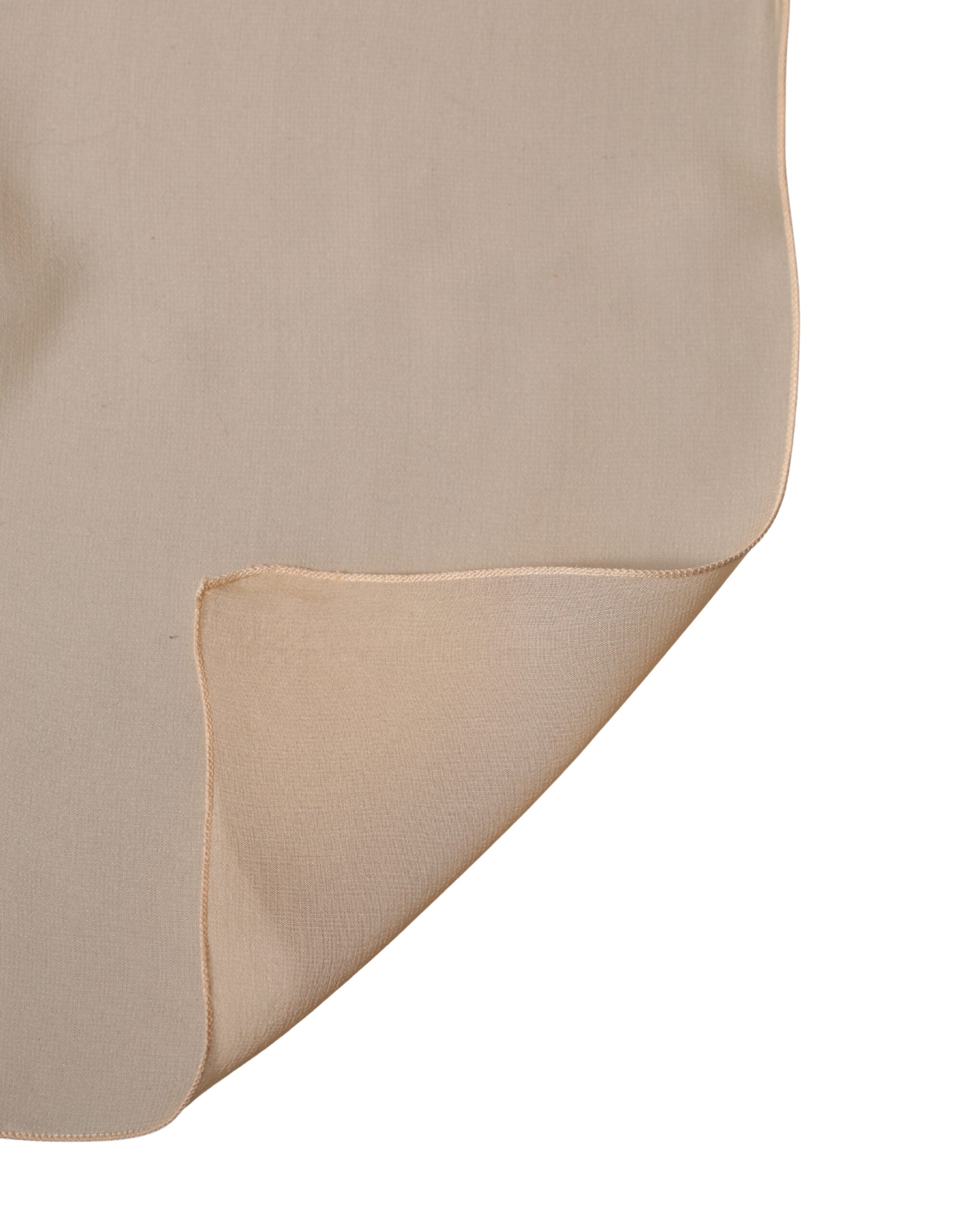Dolce & Gabbana Beige Silk Neck Wrap Shawl Stole 272cm x 120cm Scarf Dolce & Gabbana