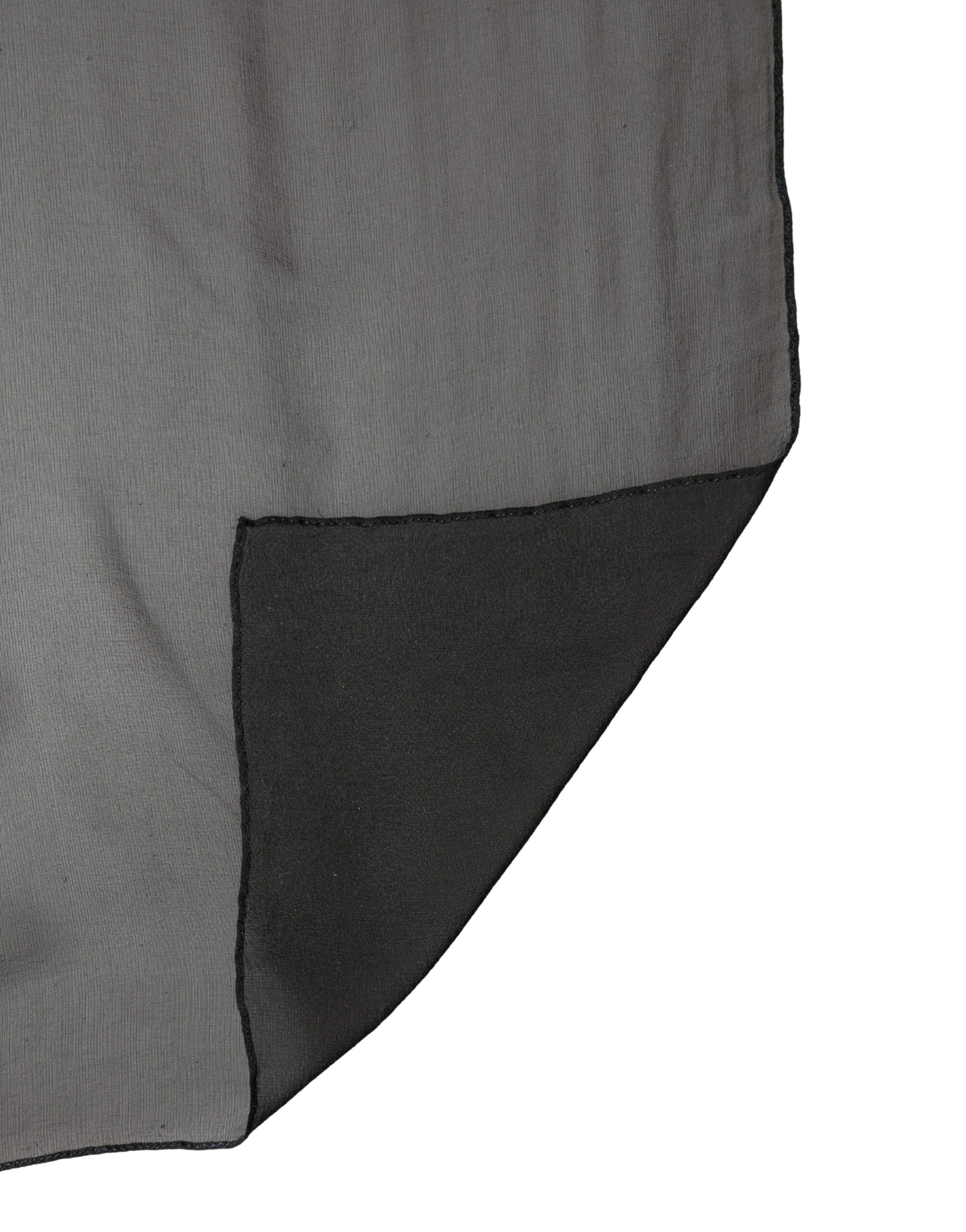 Dolce & Gabbana Black Silk Neck Wrap Shawl Stole 167cm x 126cm Scarf Dolce & Gabbana