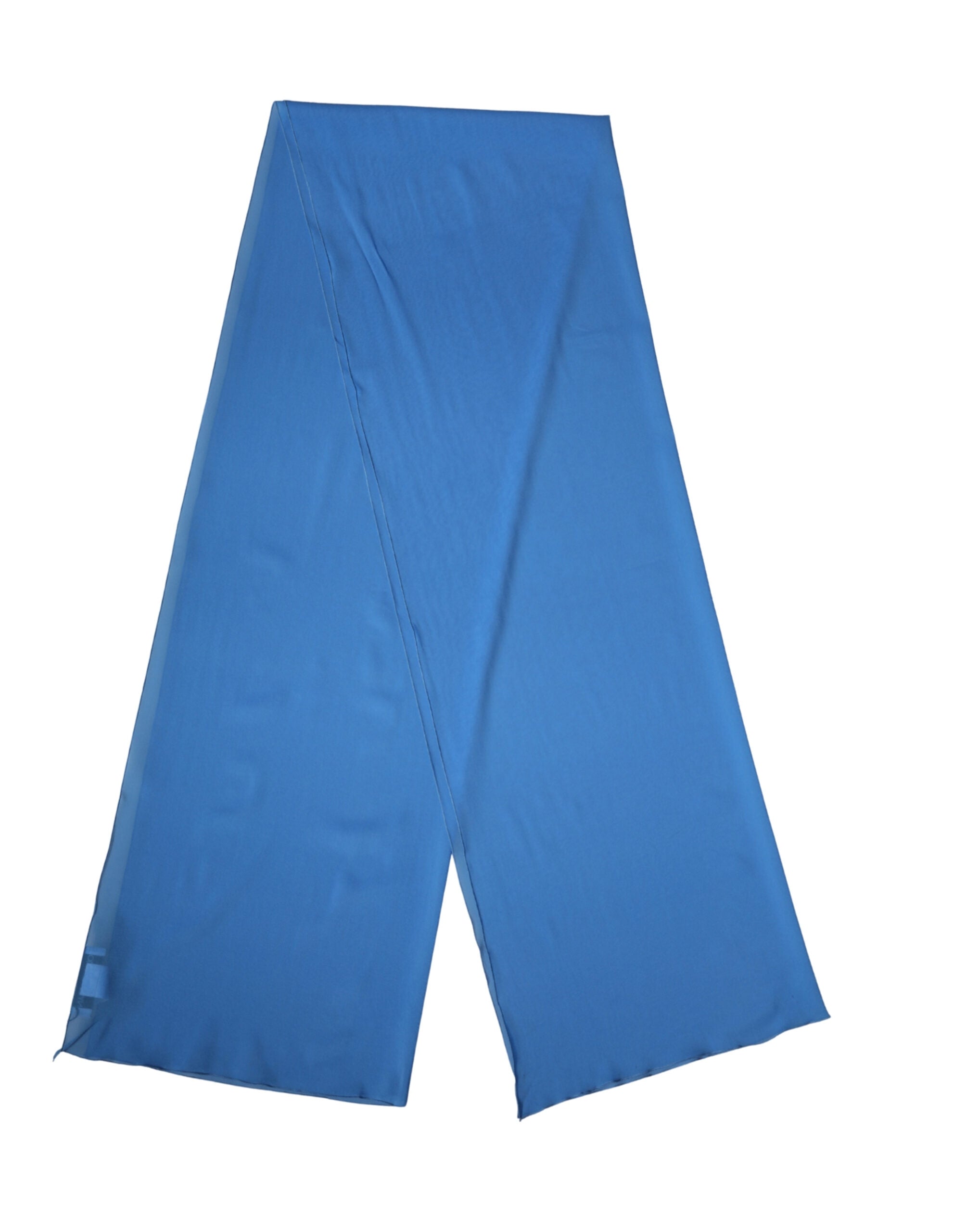 Dolce & Gabbana Blue Silk Neck Wrap Shawl Stole 200cm x 64cm Scarf Dolce & Gabbana