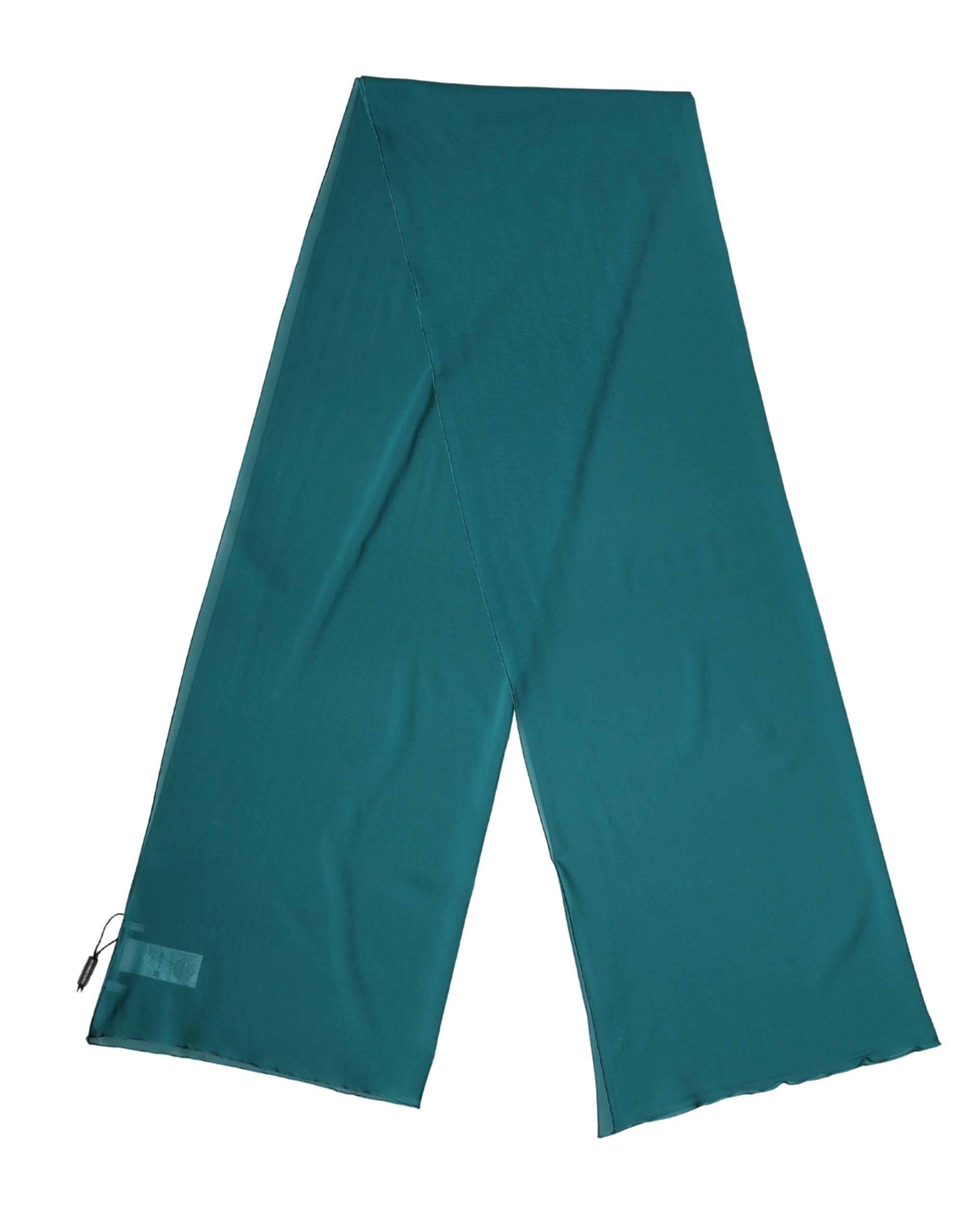 Dolce & Gabbana Blue Green Silk Neck Wrap Shawl Stole 200cm x 64cm Scarf Dolce & Gabbana