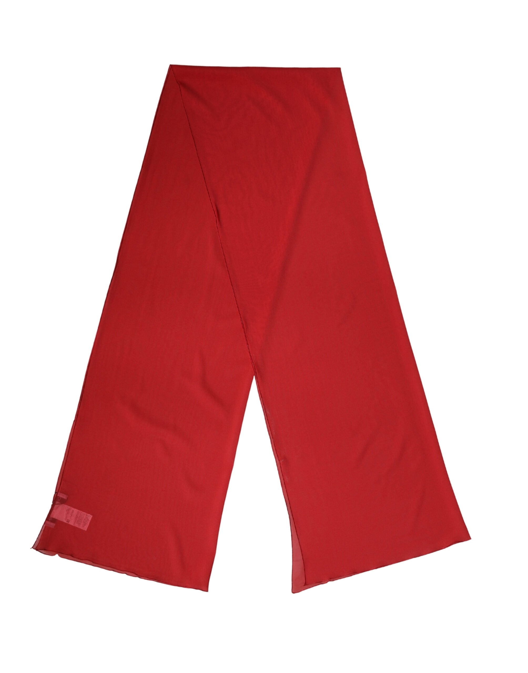 Dolce & Gabbana Red Silk Neck Wrap Shawl Women Stole 200cm x 64cm Scarf Dolce & Gabbana