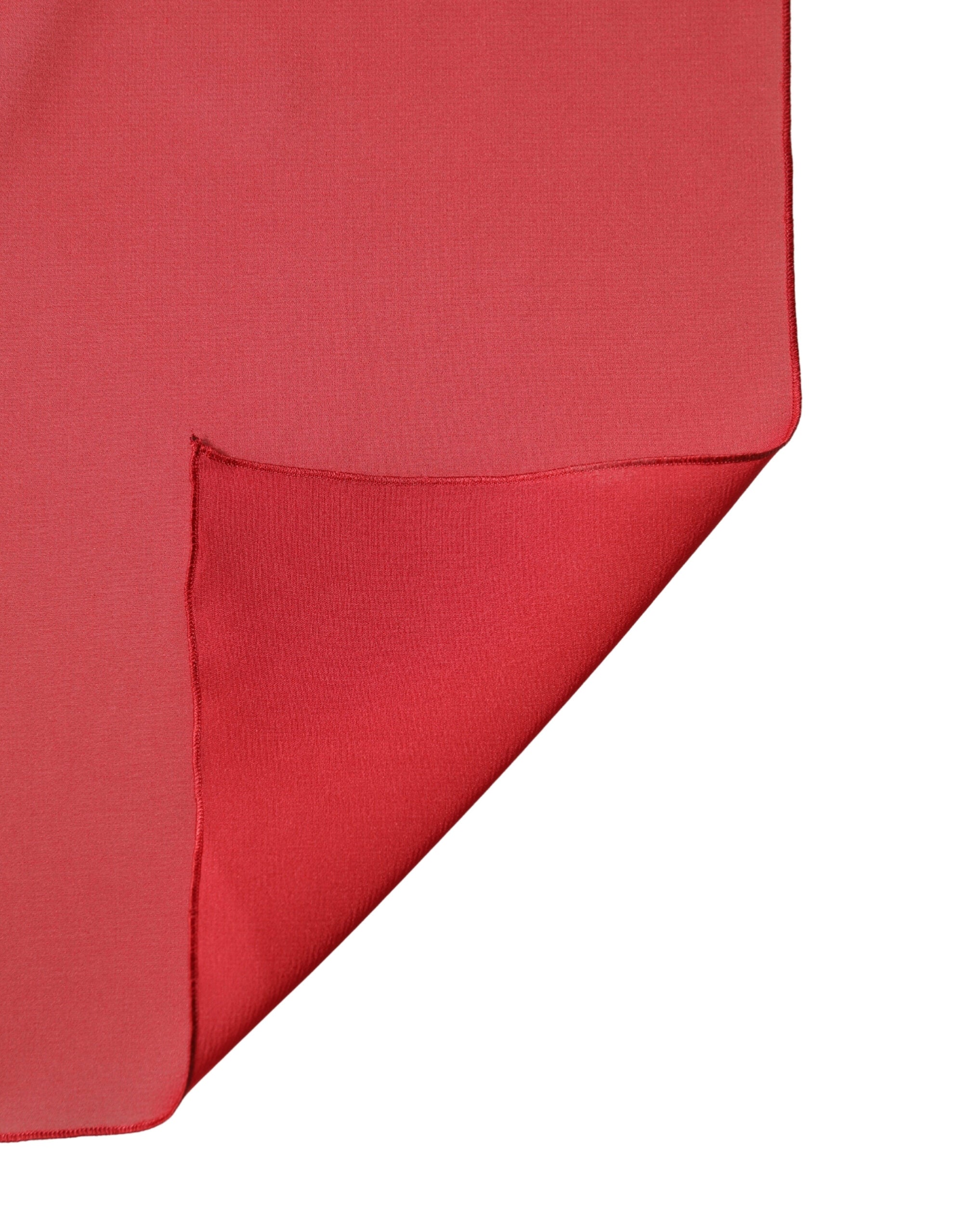 Dolce & Gabbana Red Silk Neck Wrap Shawl Women Stole 200cm x 64cm Scarf Dolce & Gabbana