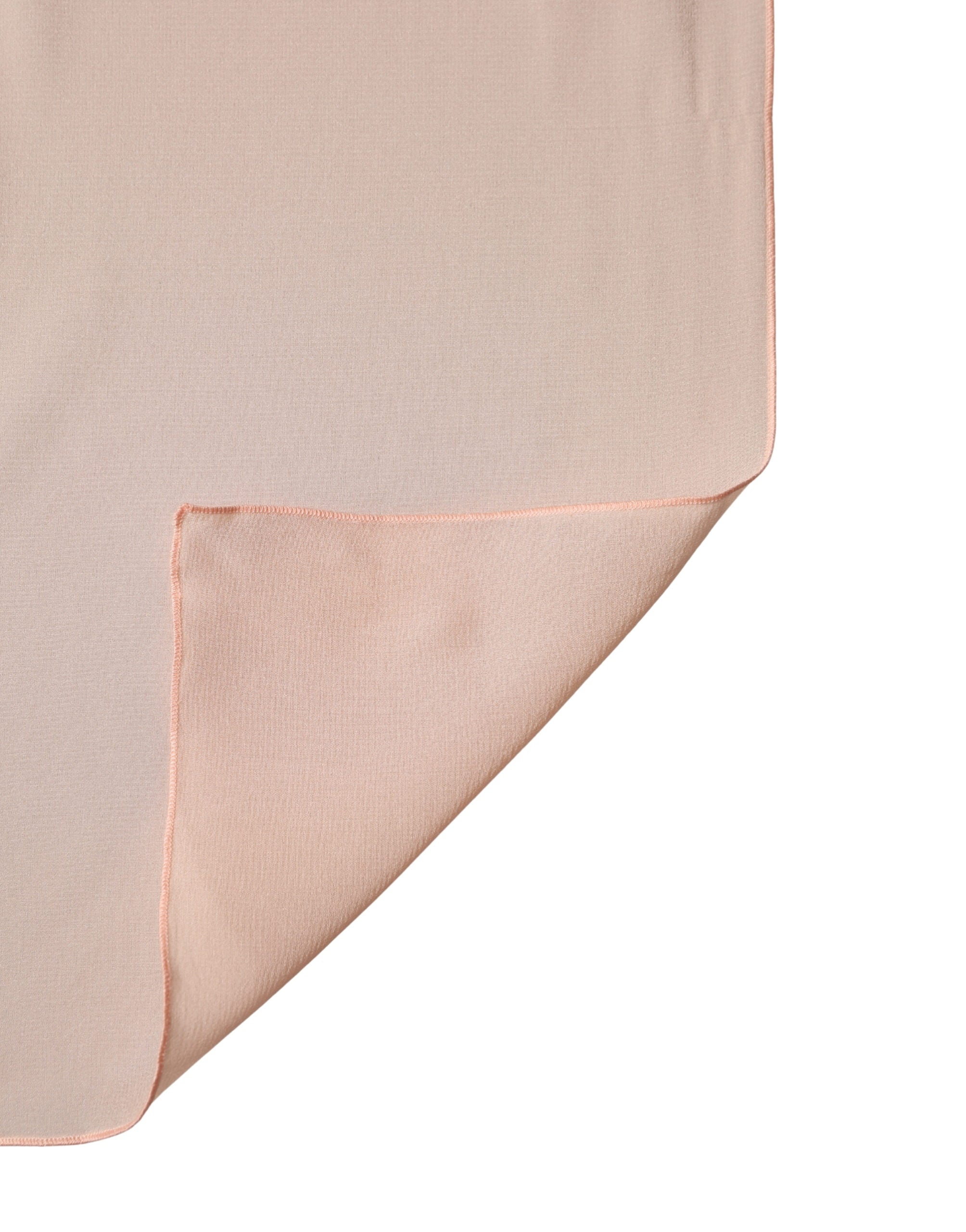 Dolce & Gabbana Peach Silk Neck Wrap Shawl Women Stole 200cm x 64cm  Scarf Dolce & Gabbana