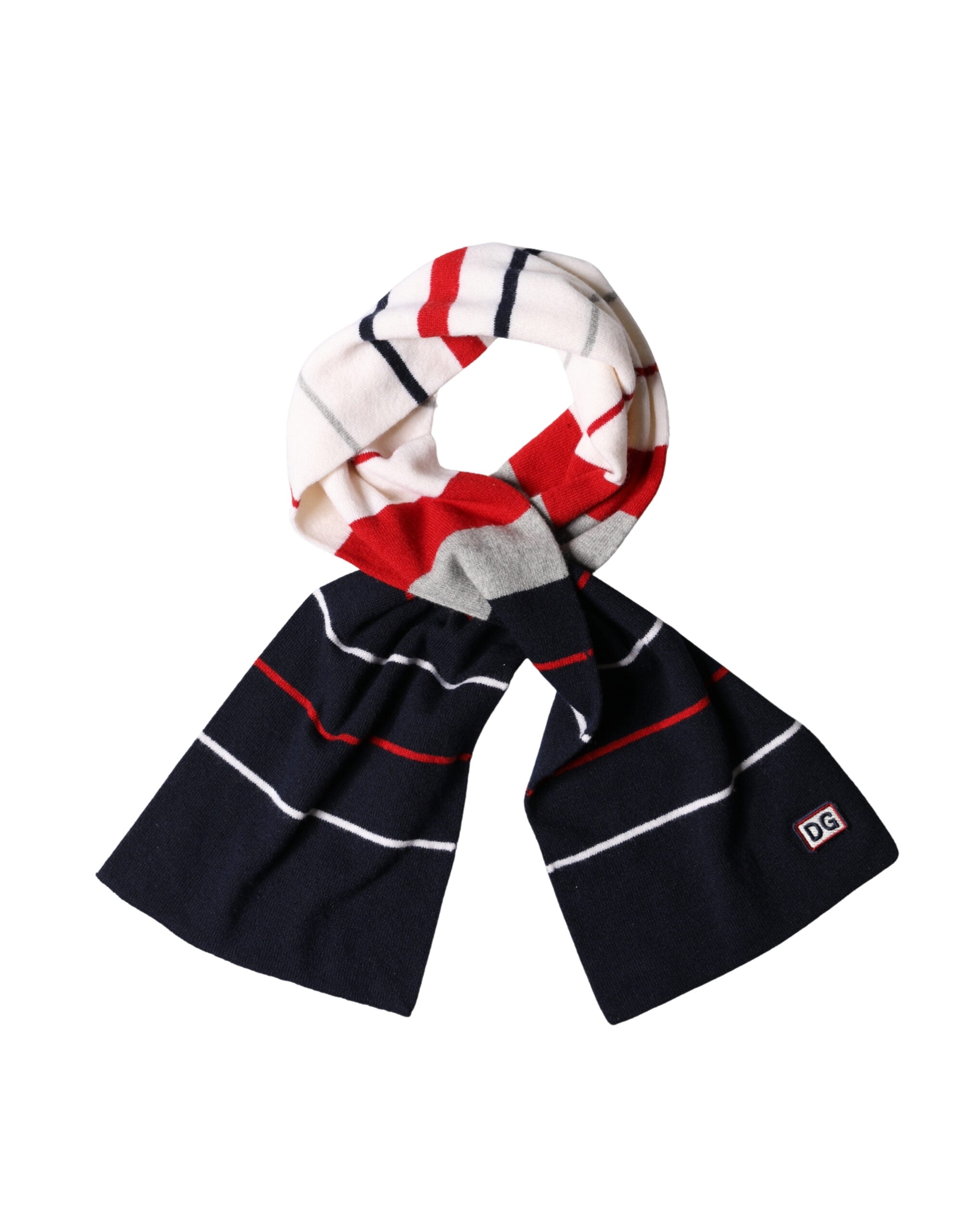 Dolce & Gabbana Multicolor Stripes Shawl Neck Wrap 119cm x 20cm  Scarf Dolce & Gabbana