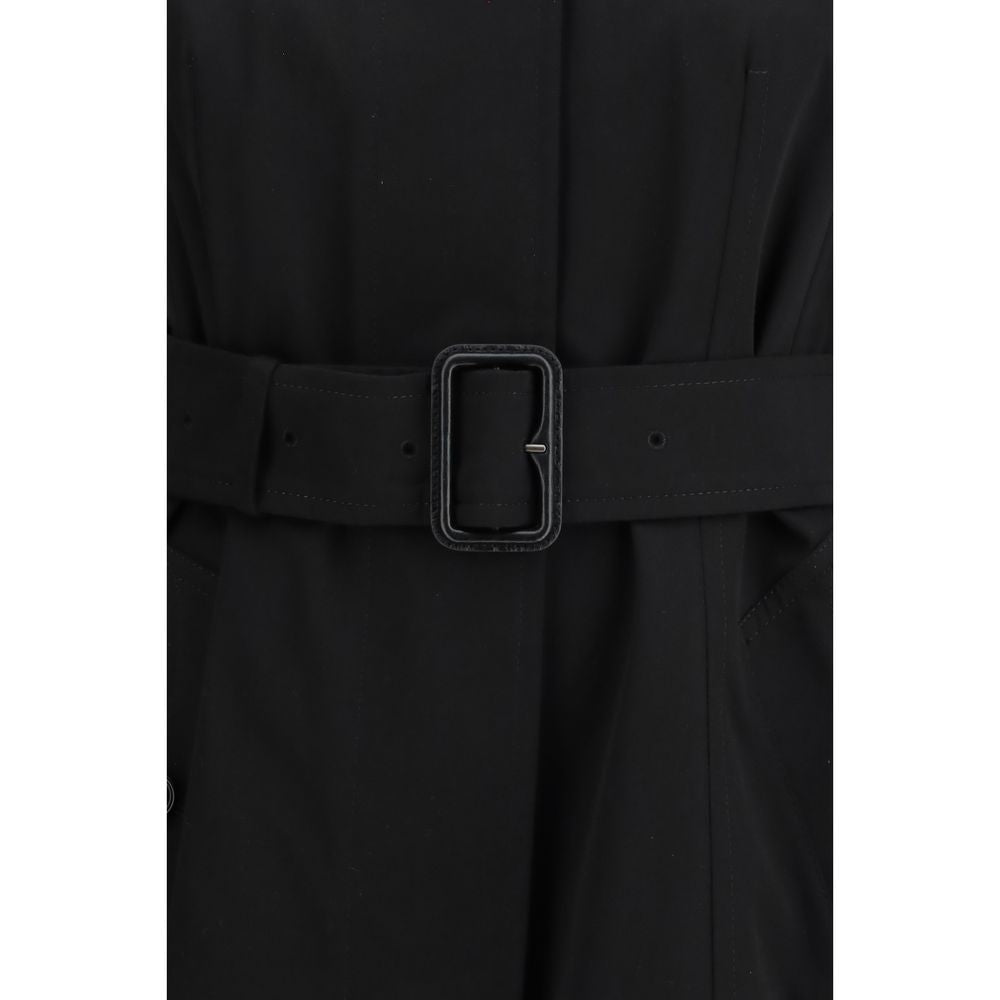 Burberry Black Cotton Trench Coat Burberry