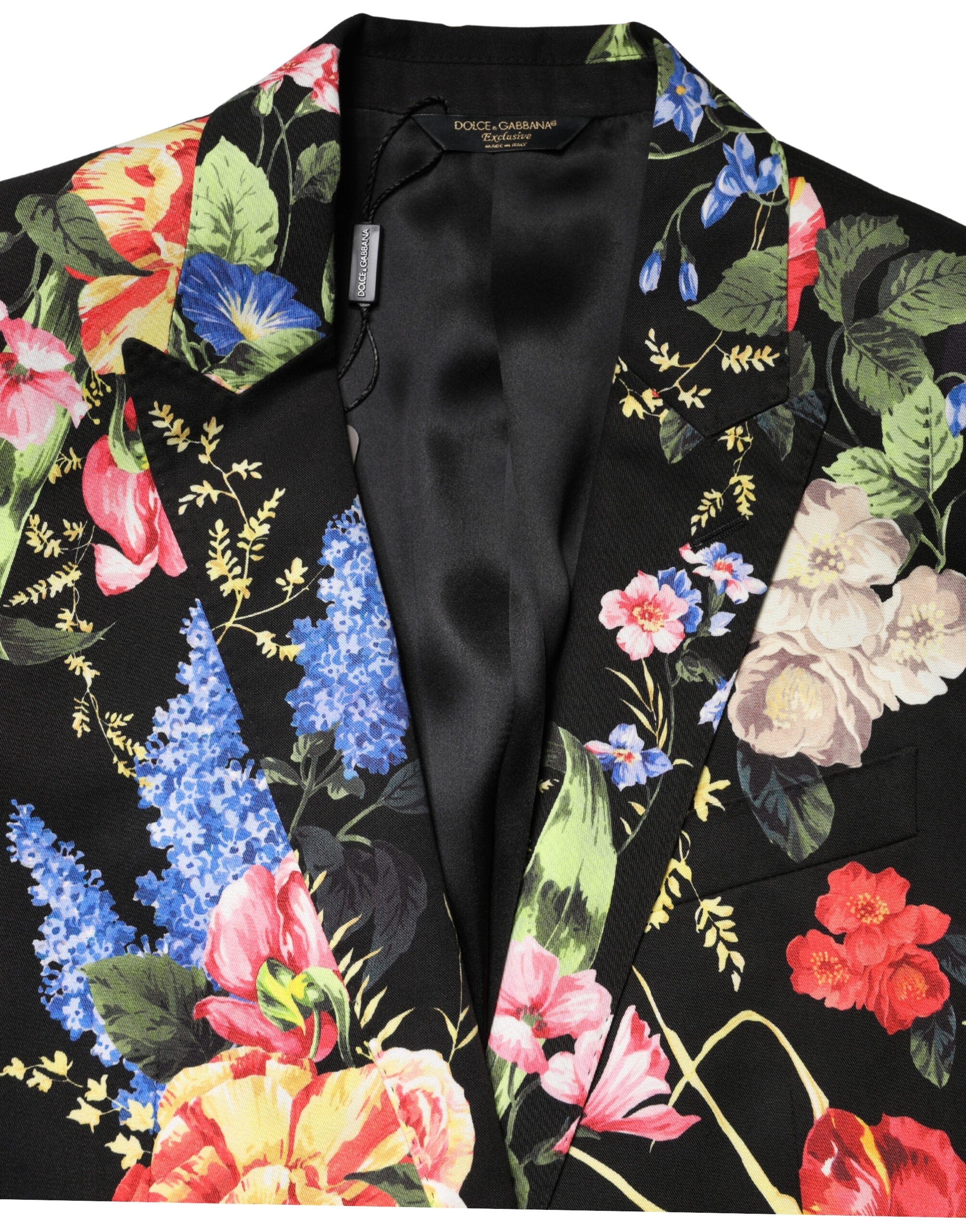 Dolce & Gabbana Black Floral Single Breasted MARTINI 2 Piece Suit Dolce & Gabbana