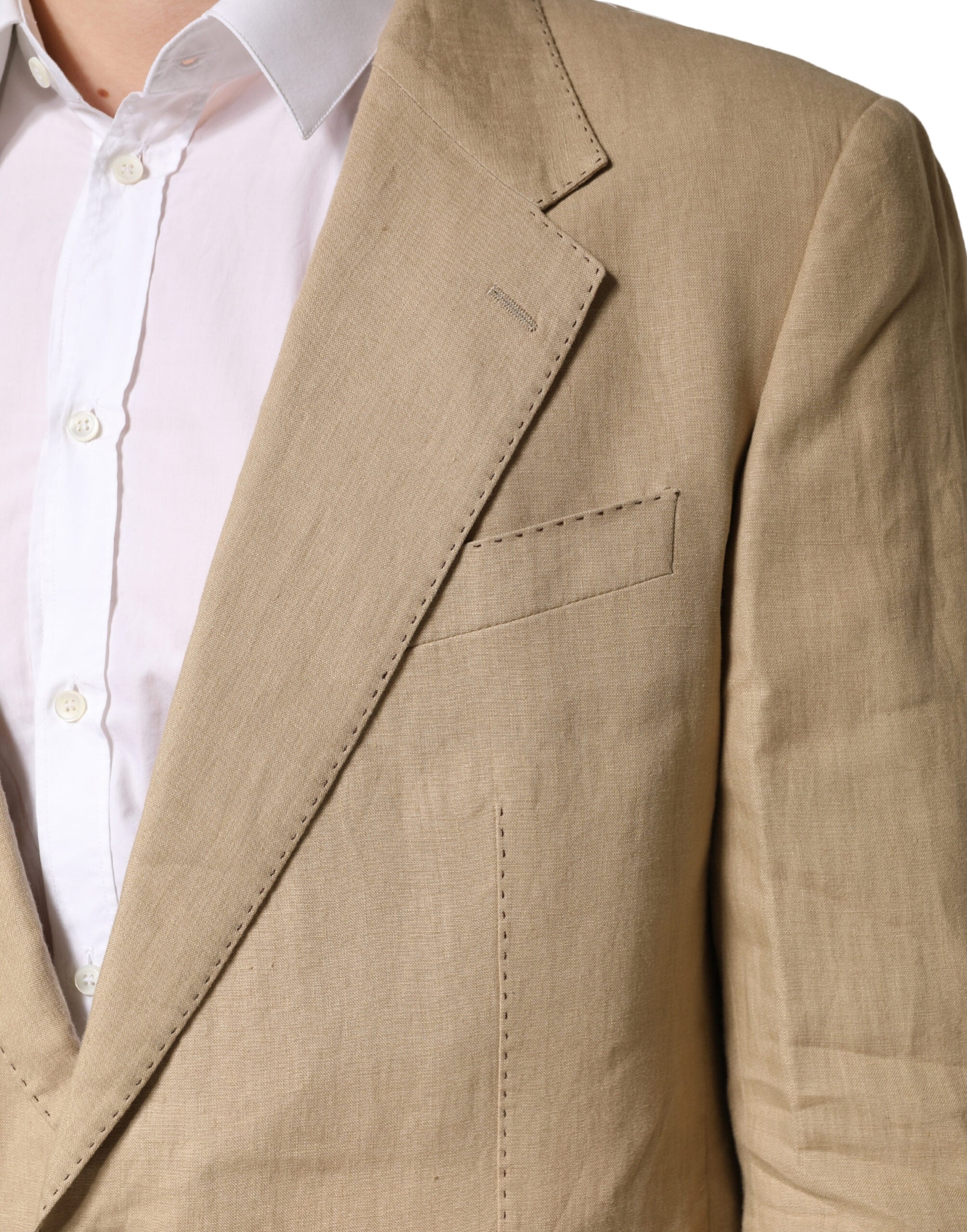Dolce & Gabbana Beige TAORMINA Single Breasted Formal 2 Piece Suit Dolce & Gabbana