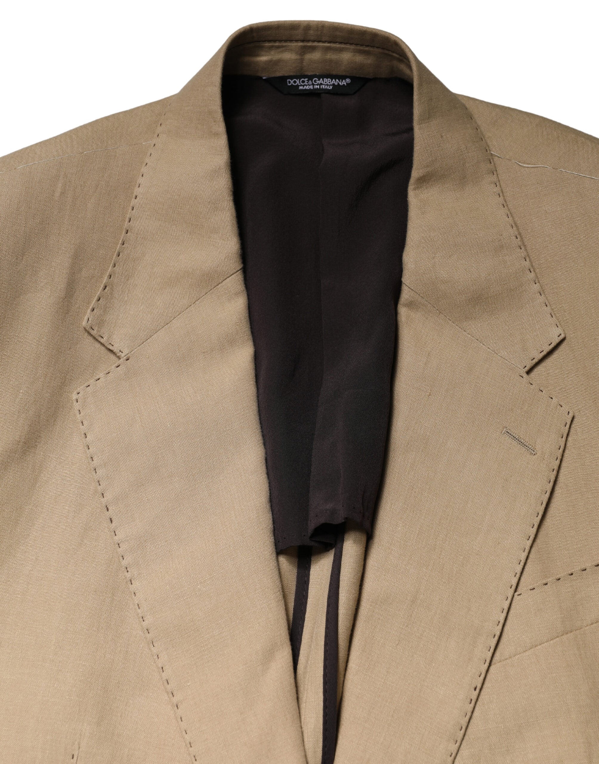 Dolce & Gabbana Beige TAORMINA Single Breasted Formal 2 Piece Suit Dolce & Gabbana