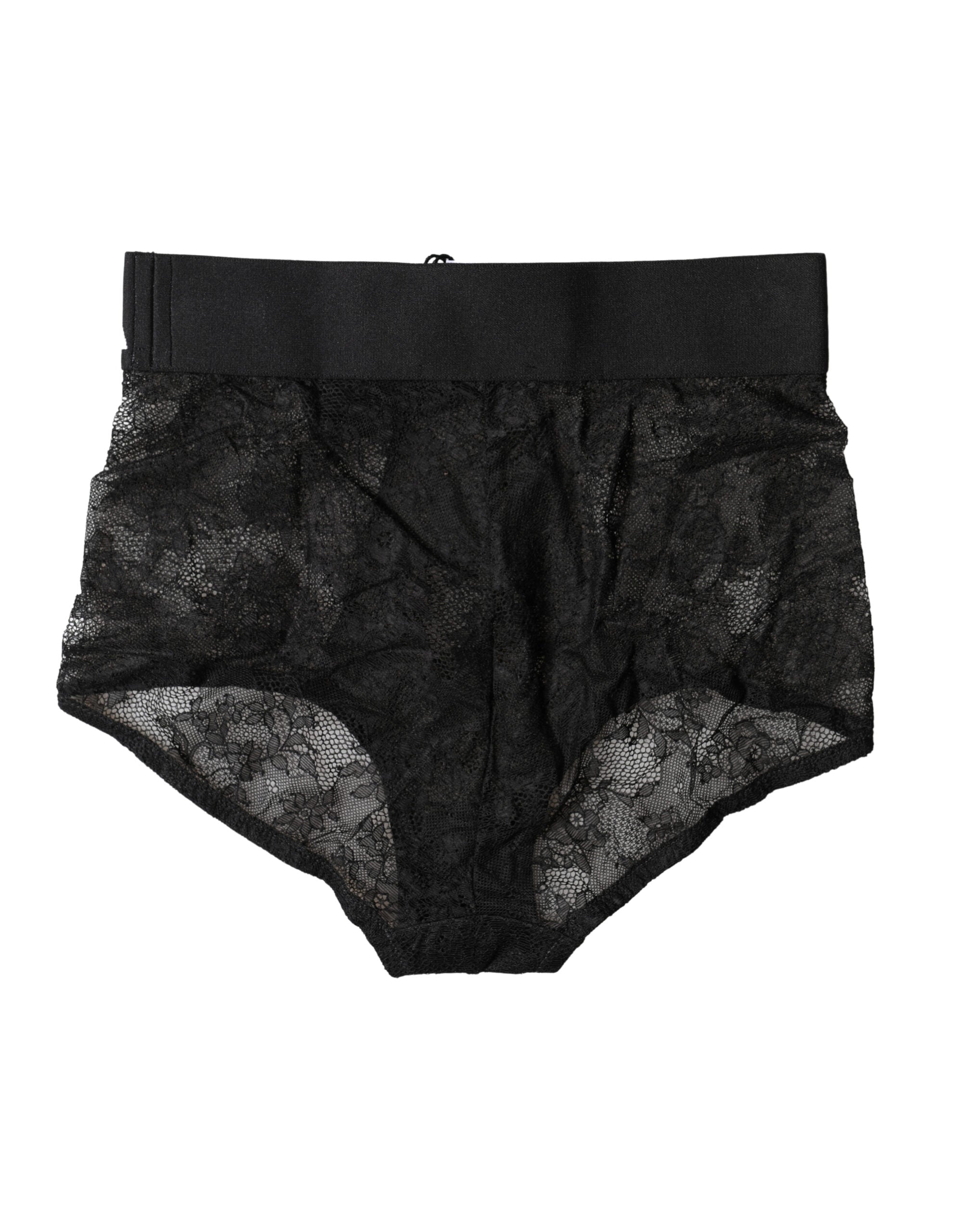 Dolce & Gabbana Black Logo Girdle High Waist Panty Underwear Dolce & Gabbana