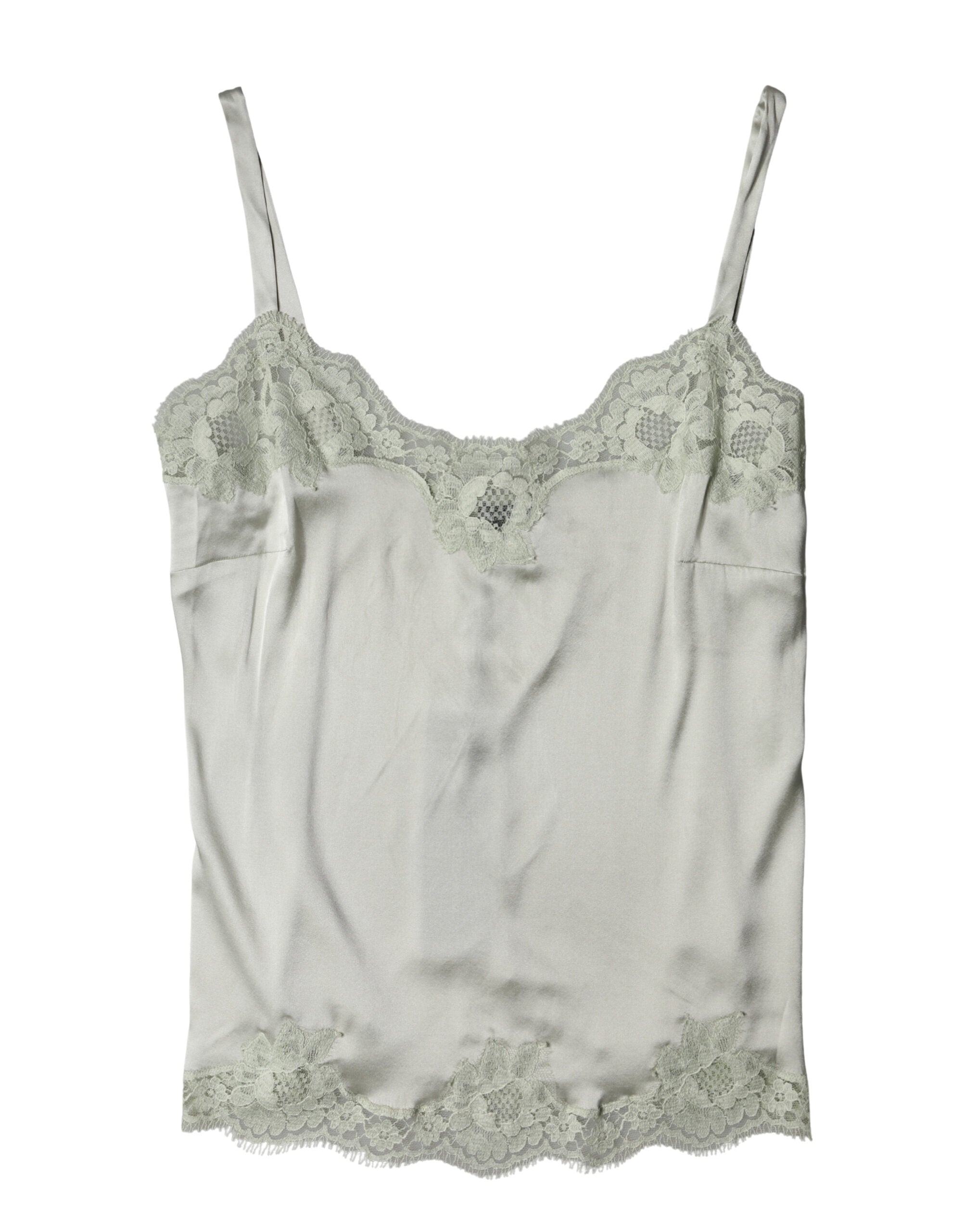 Dolce & Gabbana Light Green Floral Lace Lingerie Top Underwear Dolce & Gabbana