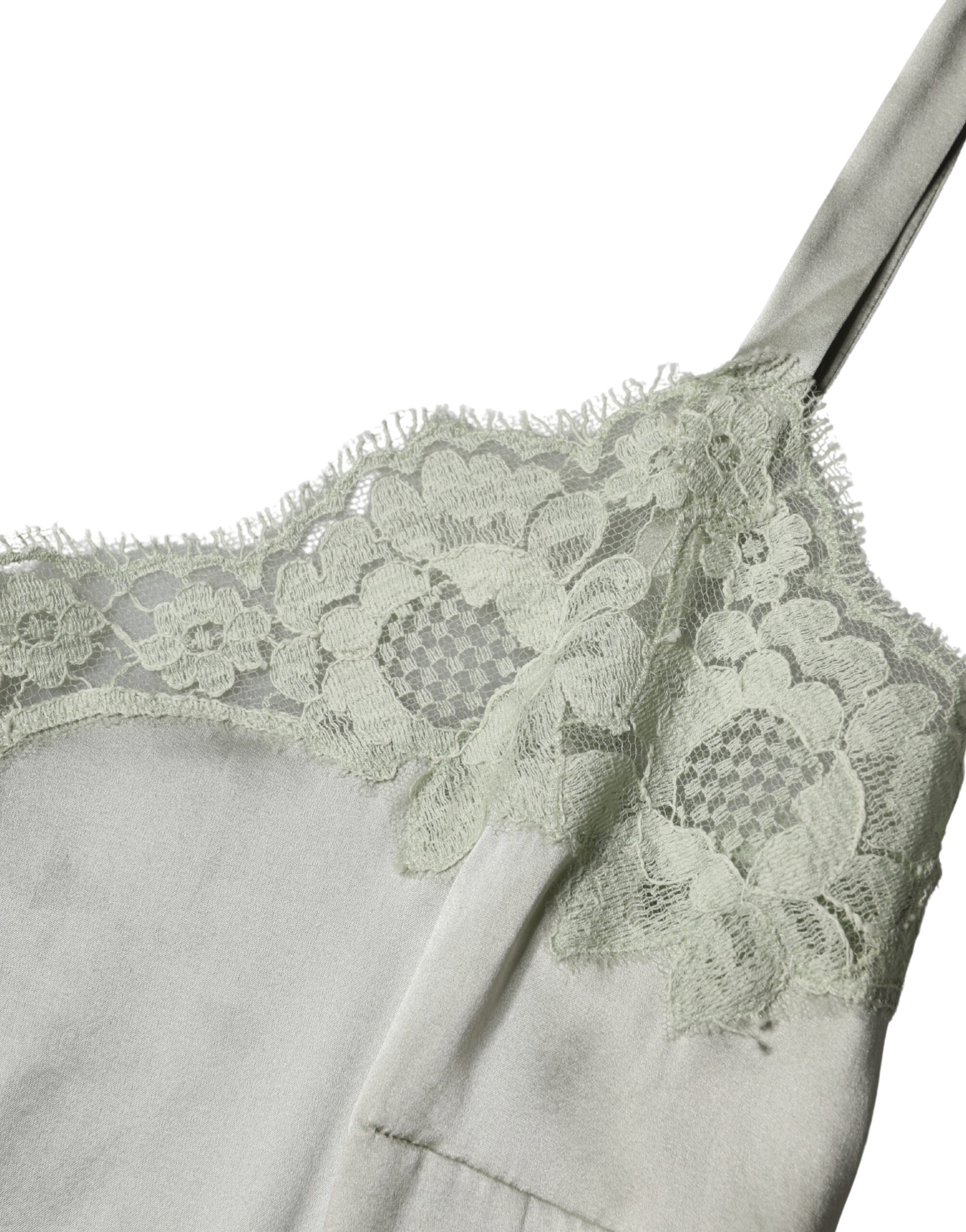 Dolce & Gabbana Light Green Floral Lace Lingerie Top Underwear Dolce & Gabbana