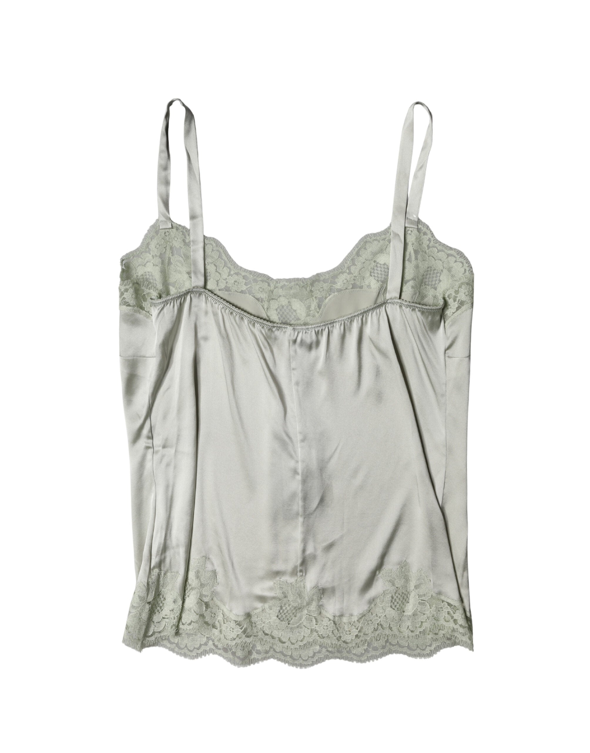 Dolce & Gabbana Light Green Floral Lace Lingerie Top Underwear Dolce & Gabbana