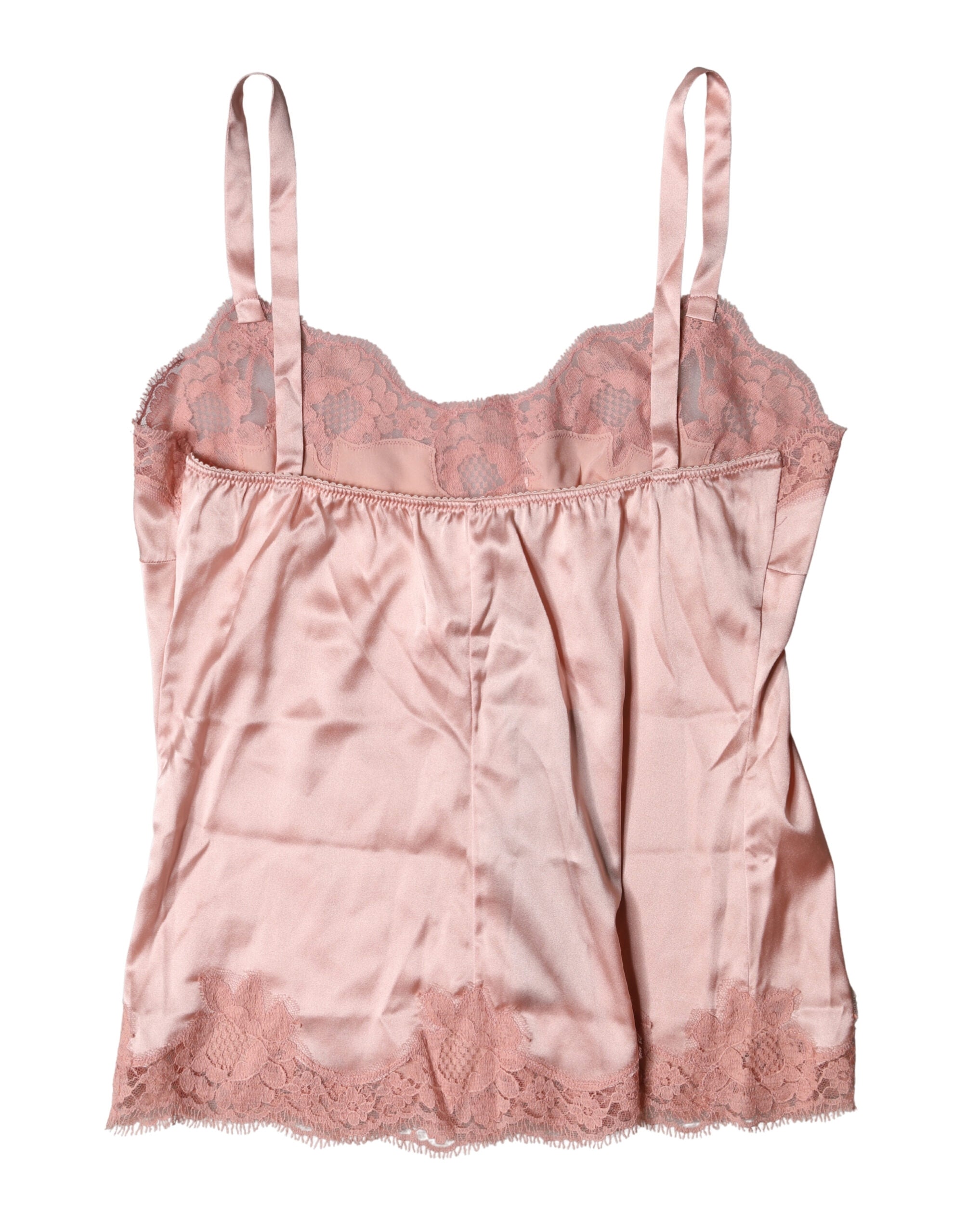 Dolce & Gabbana Light Pink Floral Lace Lingerie Top Underwear Dolce & Gabbana