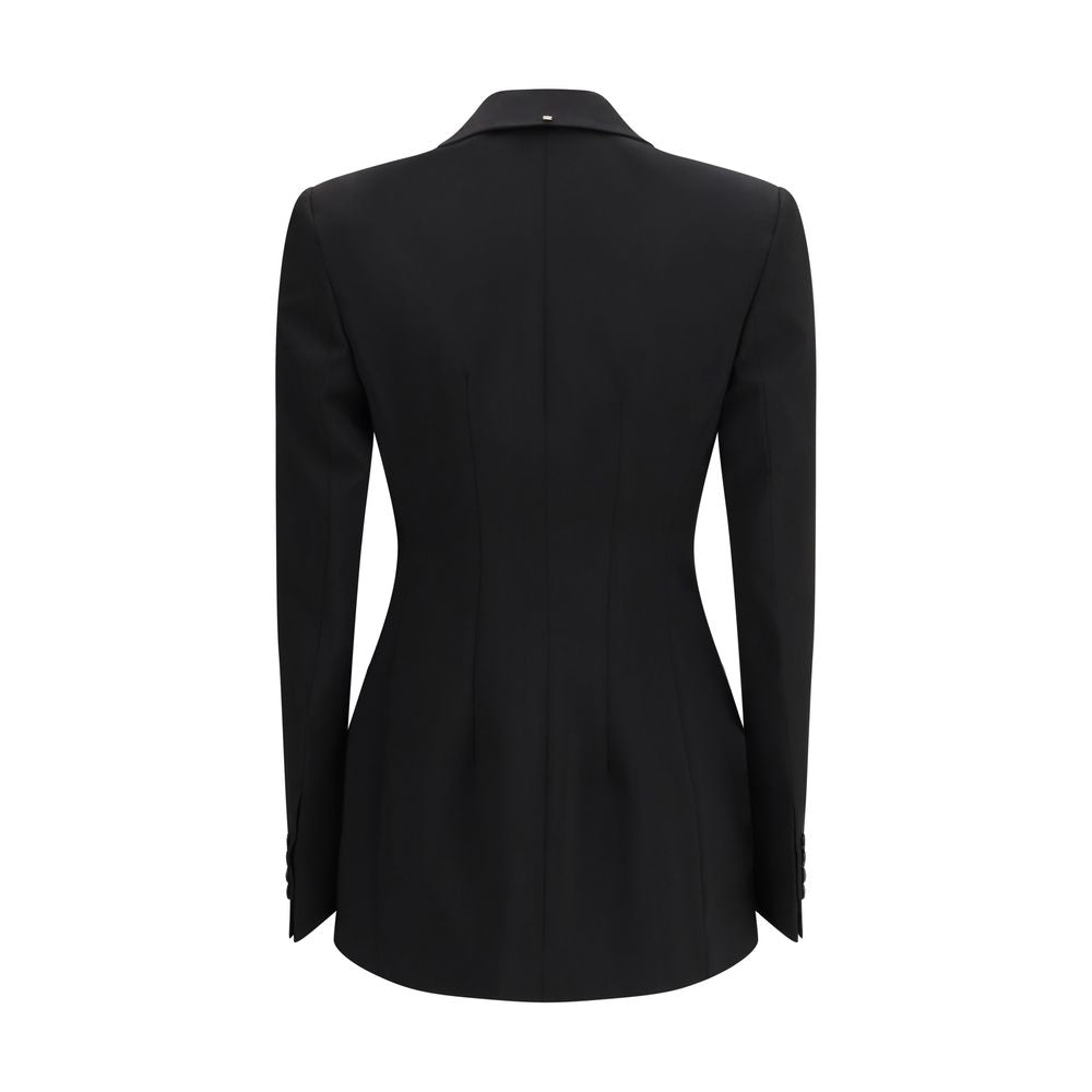 Max Mara Black Fleece Wool Blazer Max Mara