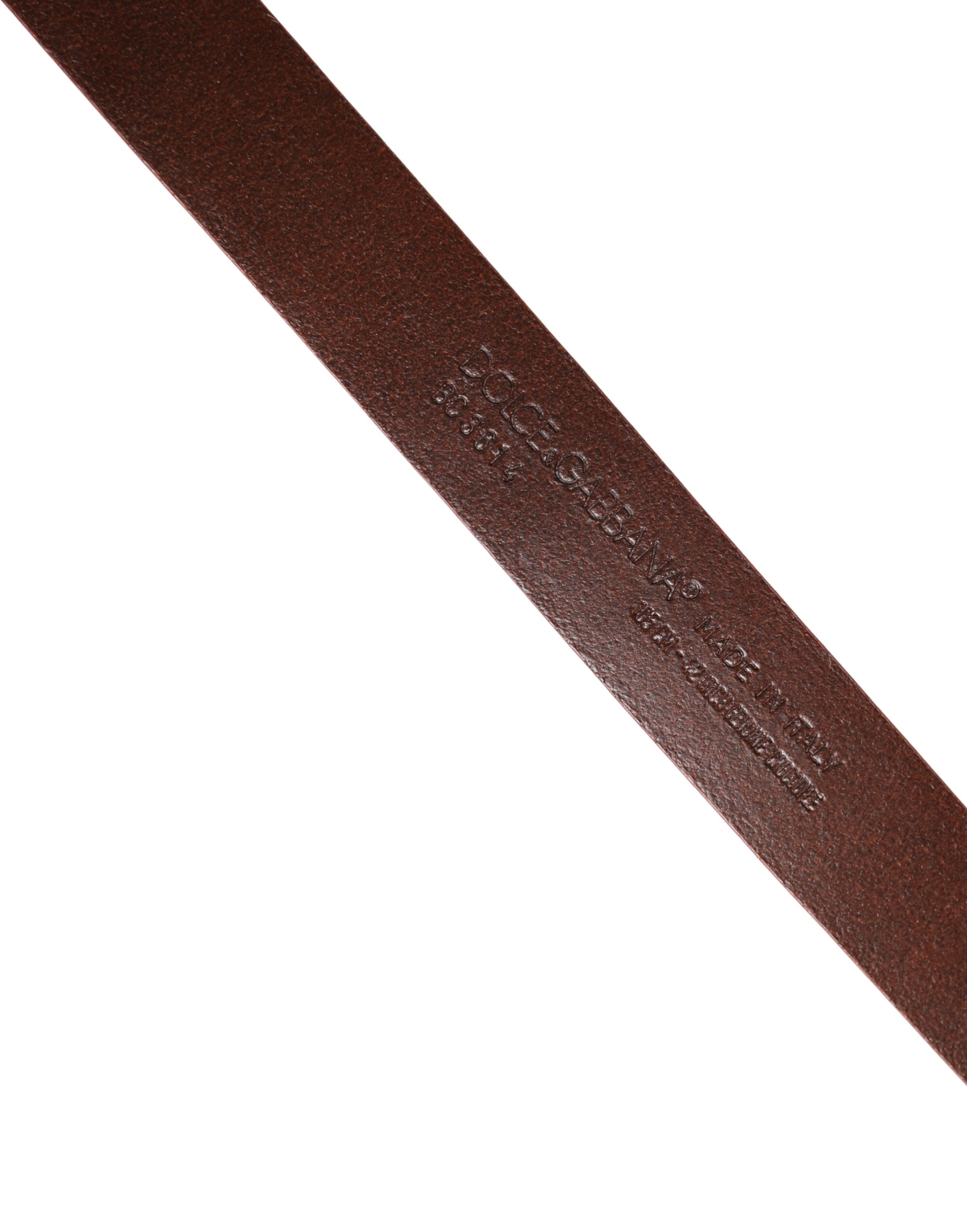 Dolce & Gabbana Red Leather Gold Tone Metal Buckle Men Belt Dolce & Gabbana