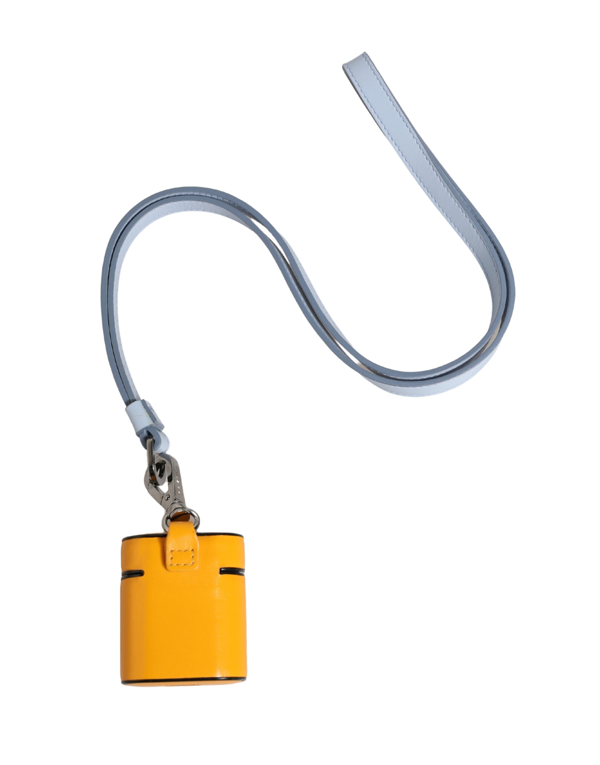 Dolce & Gabbana Case Yellow Calf Leather Logo Flip Holder Strap Airpods Dolce & Gabbana