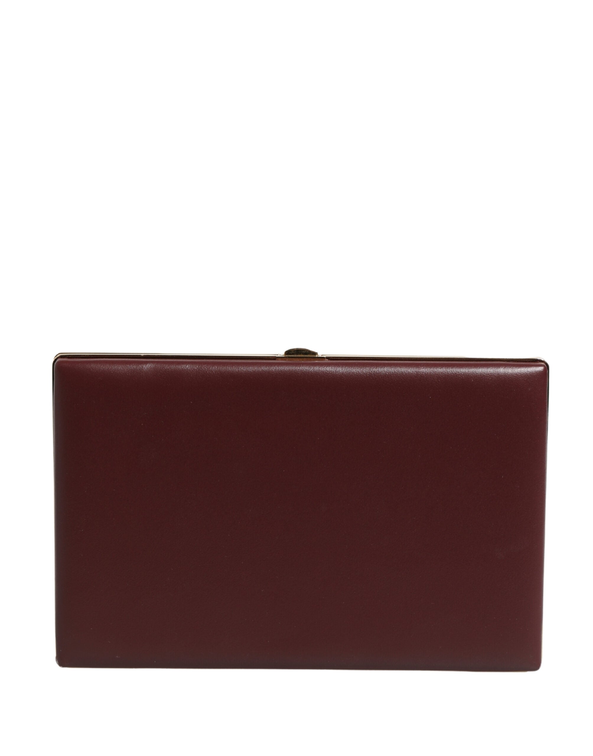 Dolce & Gabbana Brown Calfskin Leather Clutch Evening Women Purse Bag Dolce & Gabbana