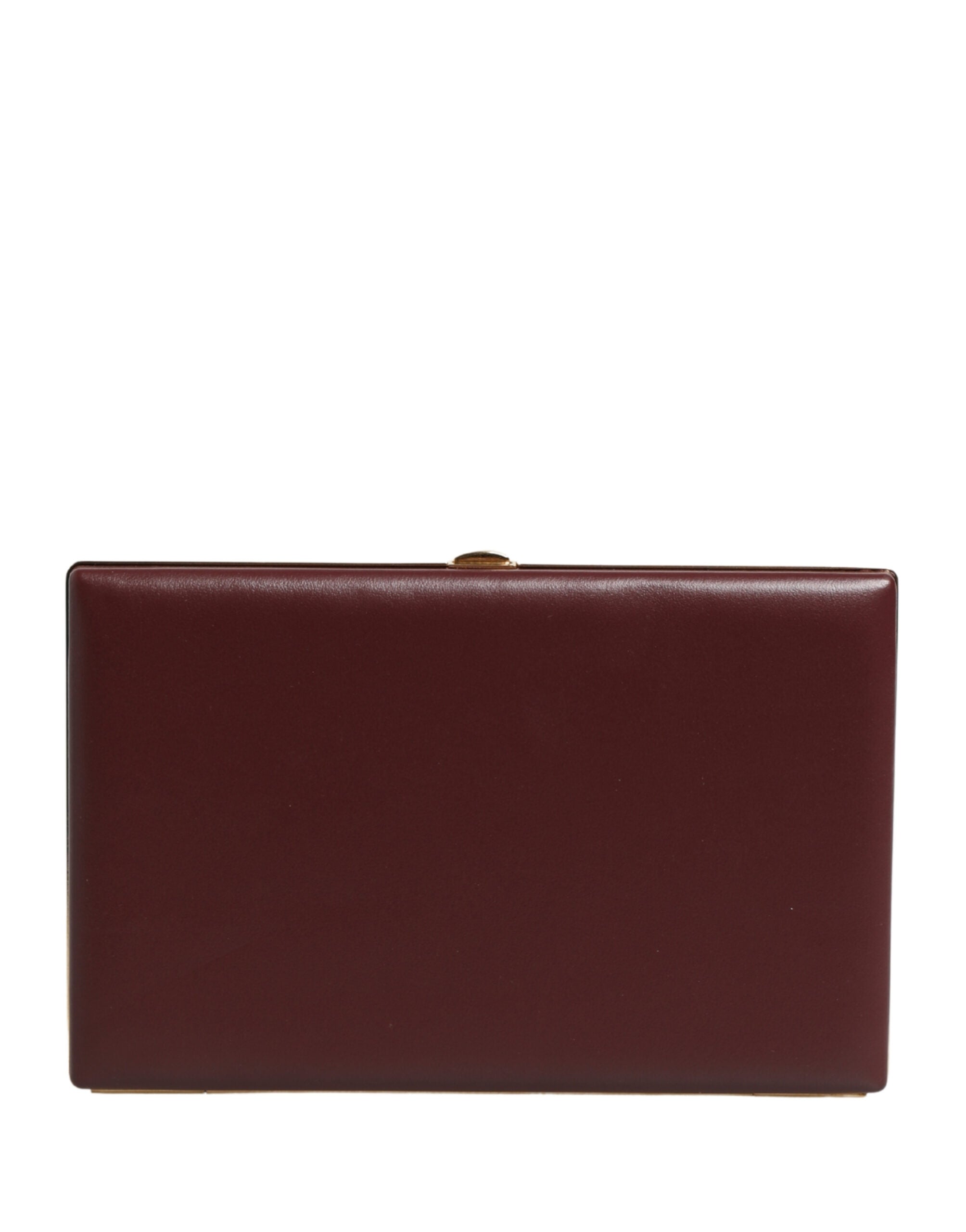 Dolce & Gabbana Brown Calfskin Leather Clutch Evening Women Purse Bag Dolce & Gabbana