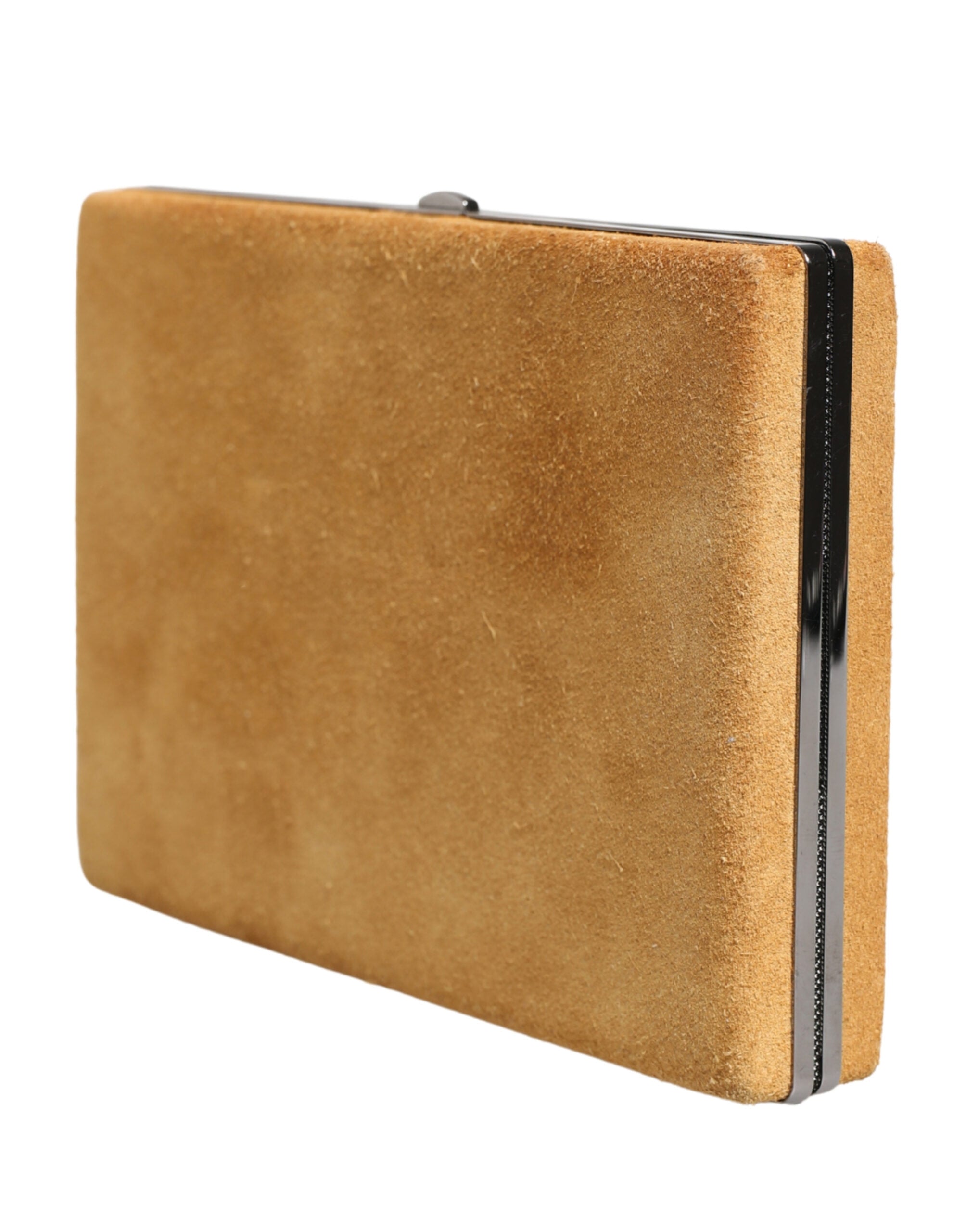Dolce & Gabbana Beige Velvet Calf Leather Clutch Evening Women Purse Bag Dolce & Gabbana